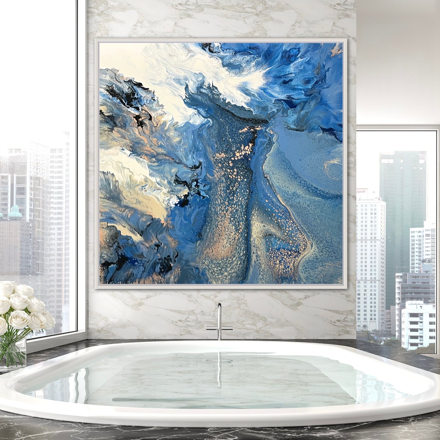 Blue Fusion ~ Original 102x102cm