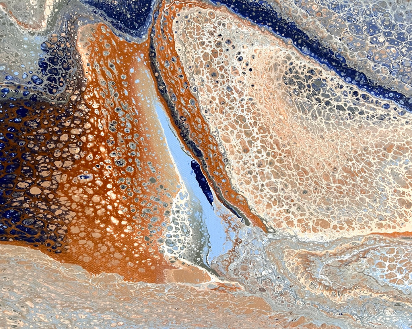 Flowing in Time ~ Original 102x102cm