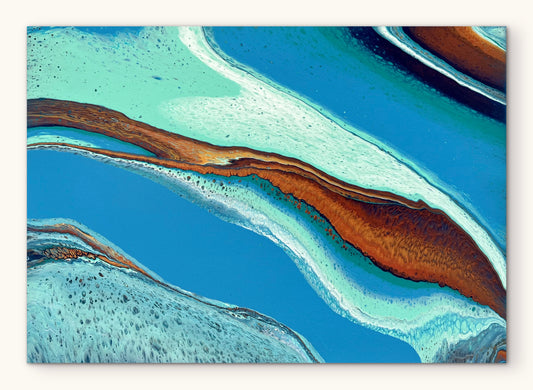 Coastal Reef | 71.5cmx51cm Original Abstract Painting by Angela Roskell