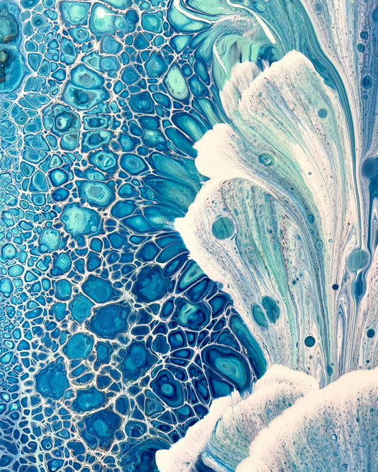 Ocean Valley | 152x61.5cm Extra Large Original Abstract Floral Painting