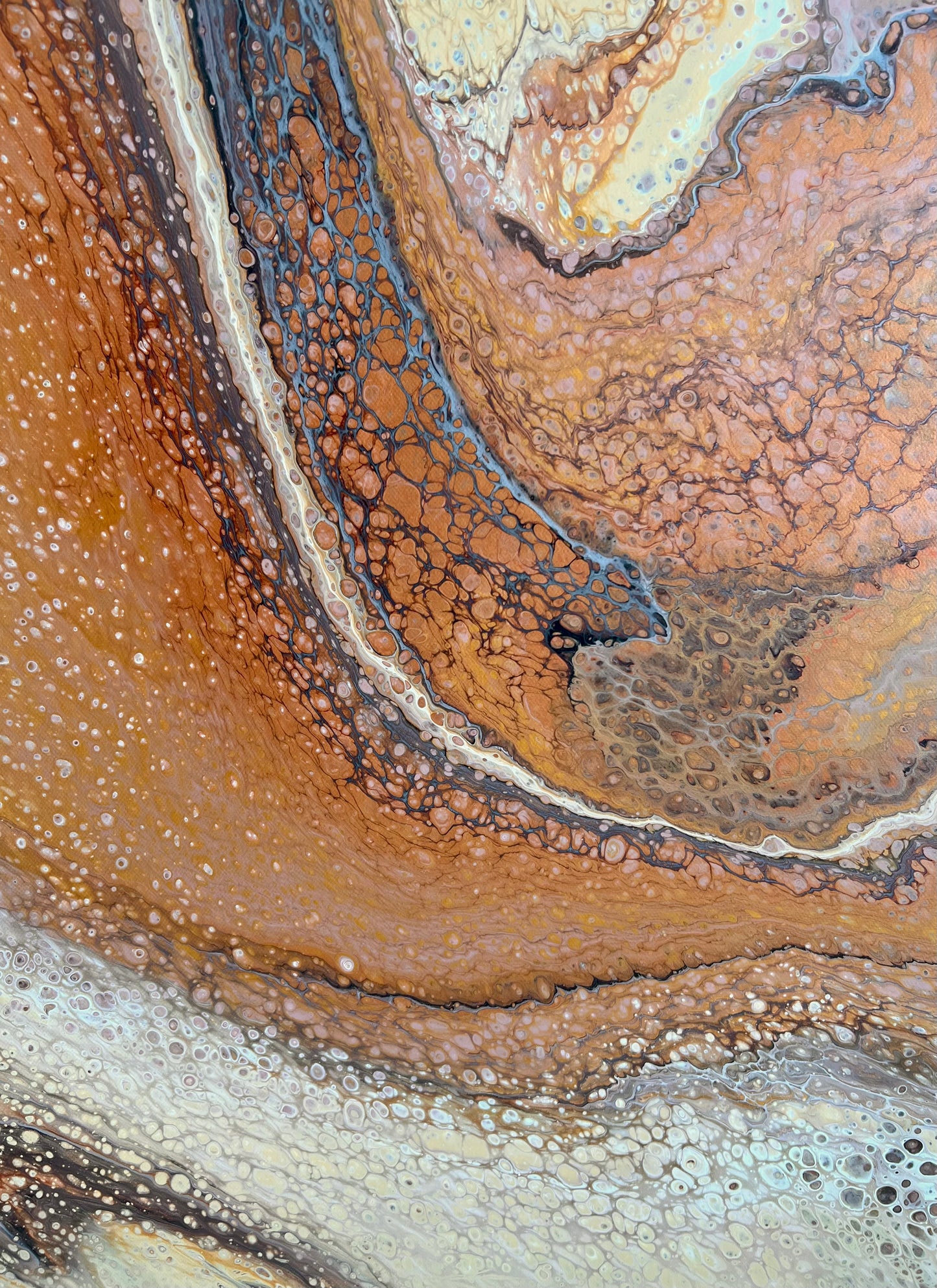Desert Veil | Extra Large Original Abstract Painting 152x61.5cm by Aussie Artist Angela Roskell