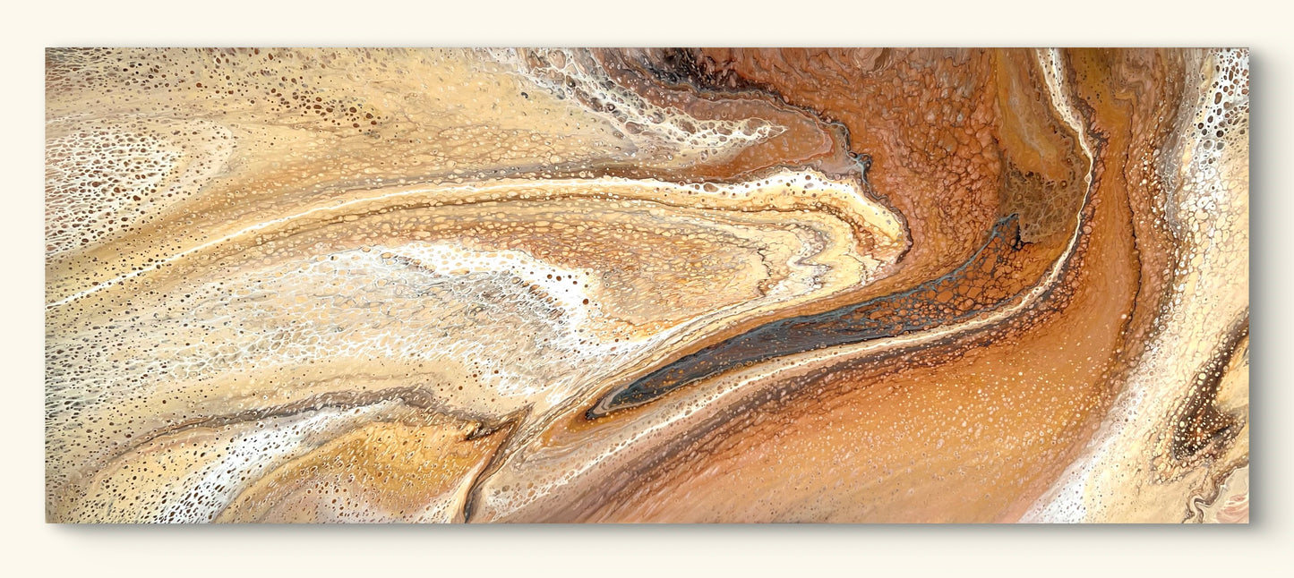 Desert Veil | Extra Large Original Abstract Painting 152x61.5cm by Aussie Artist Angela Roskell