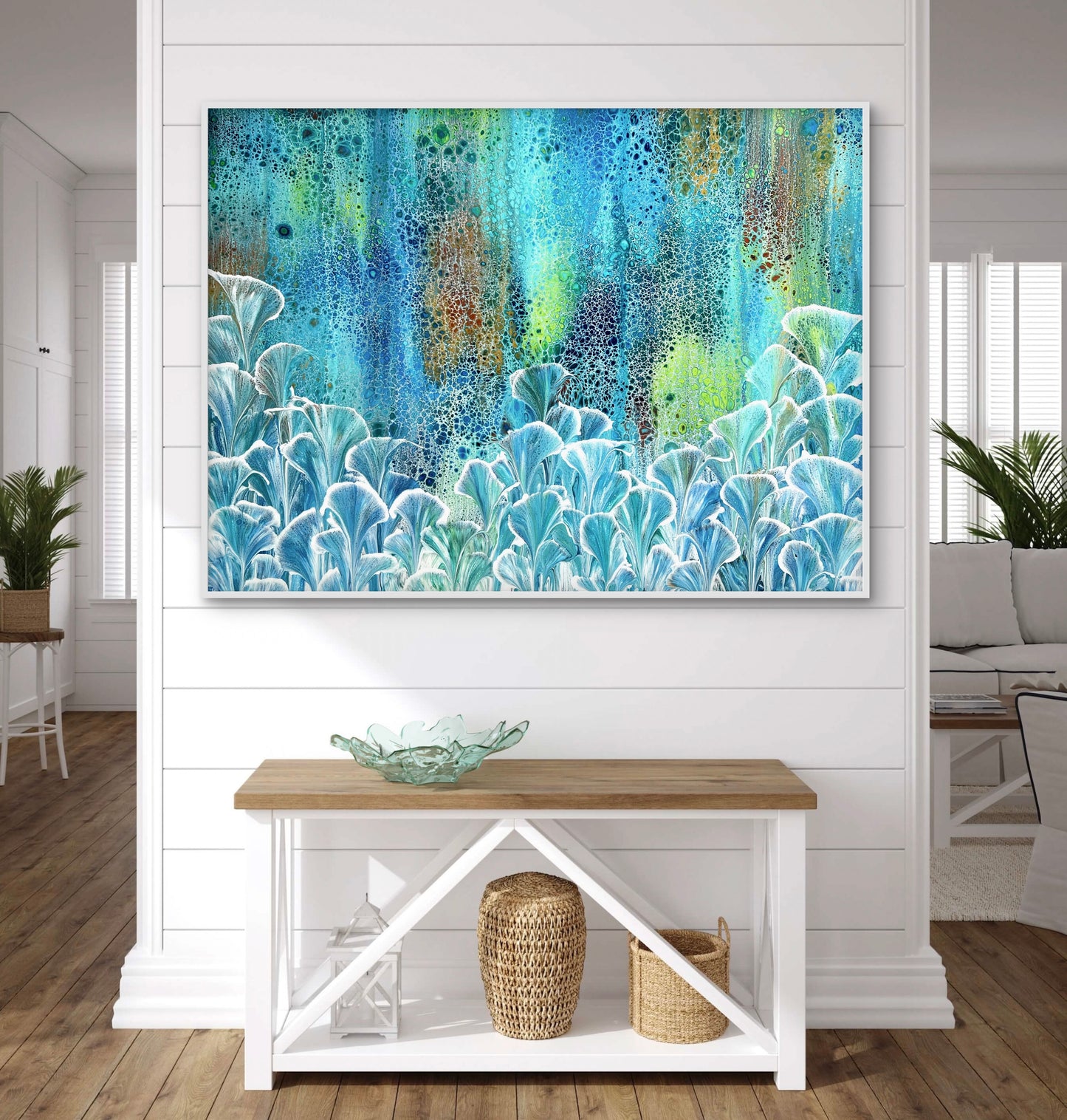 Drifting Valley | Large Original Abstract Floral Painting 122x91.5cm by Australian Artist Angela Roskell