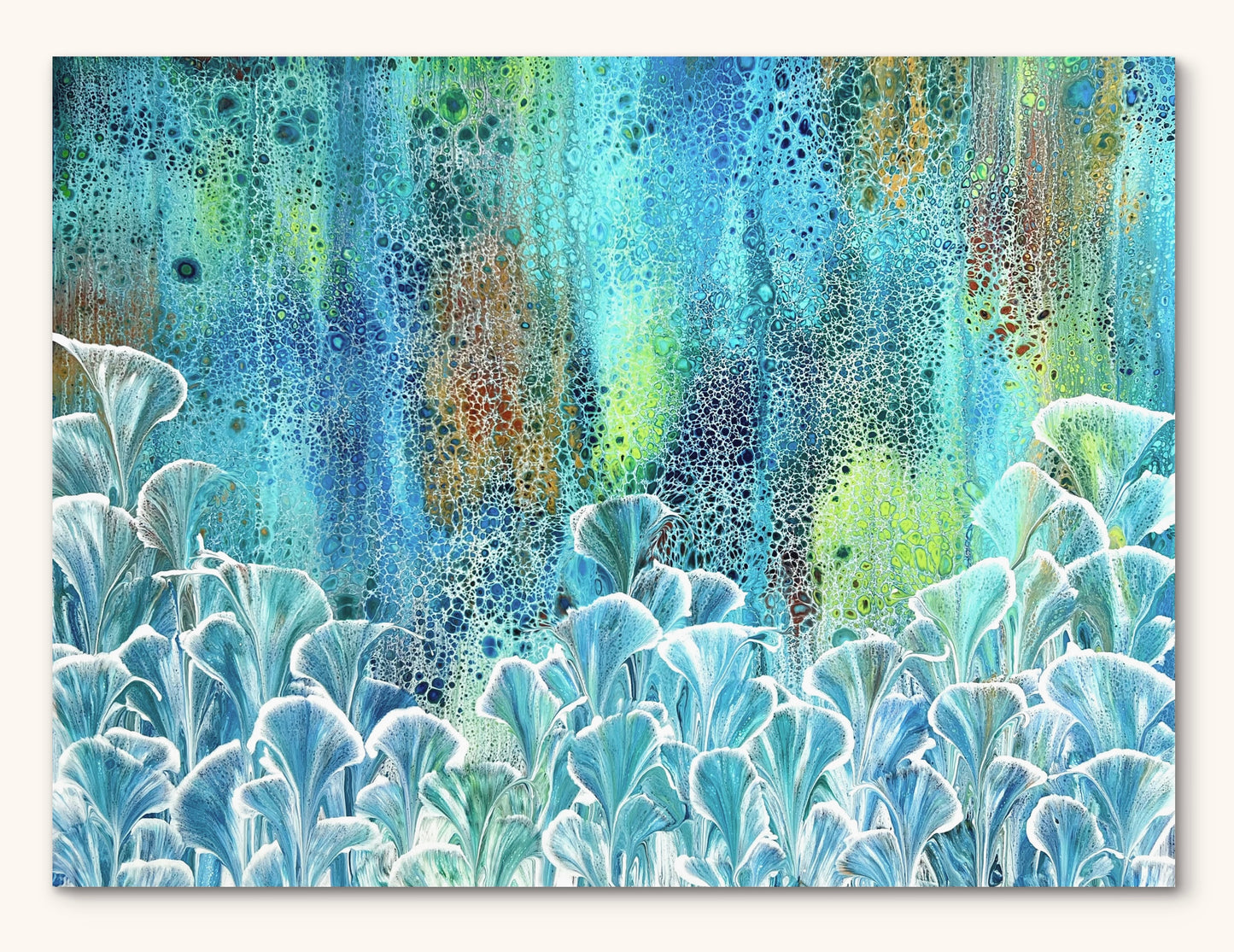 Drifting Valley | Large Original Abstract Floral Painting 122x91.5cm by Australian Artist Angela Roskell