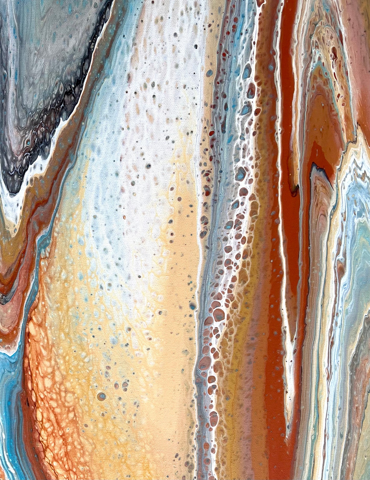 Earth's Currents | Extra Large Original Abstract Painting 183x91.5cm by Angela Roskell