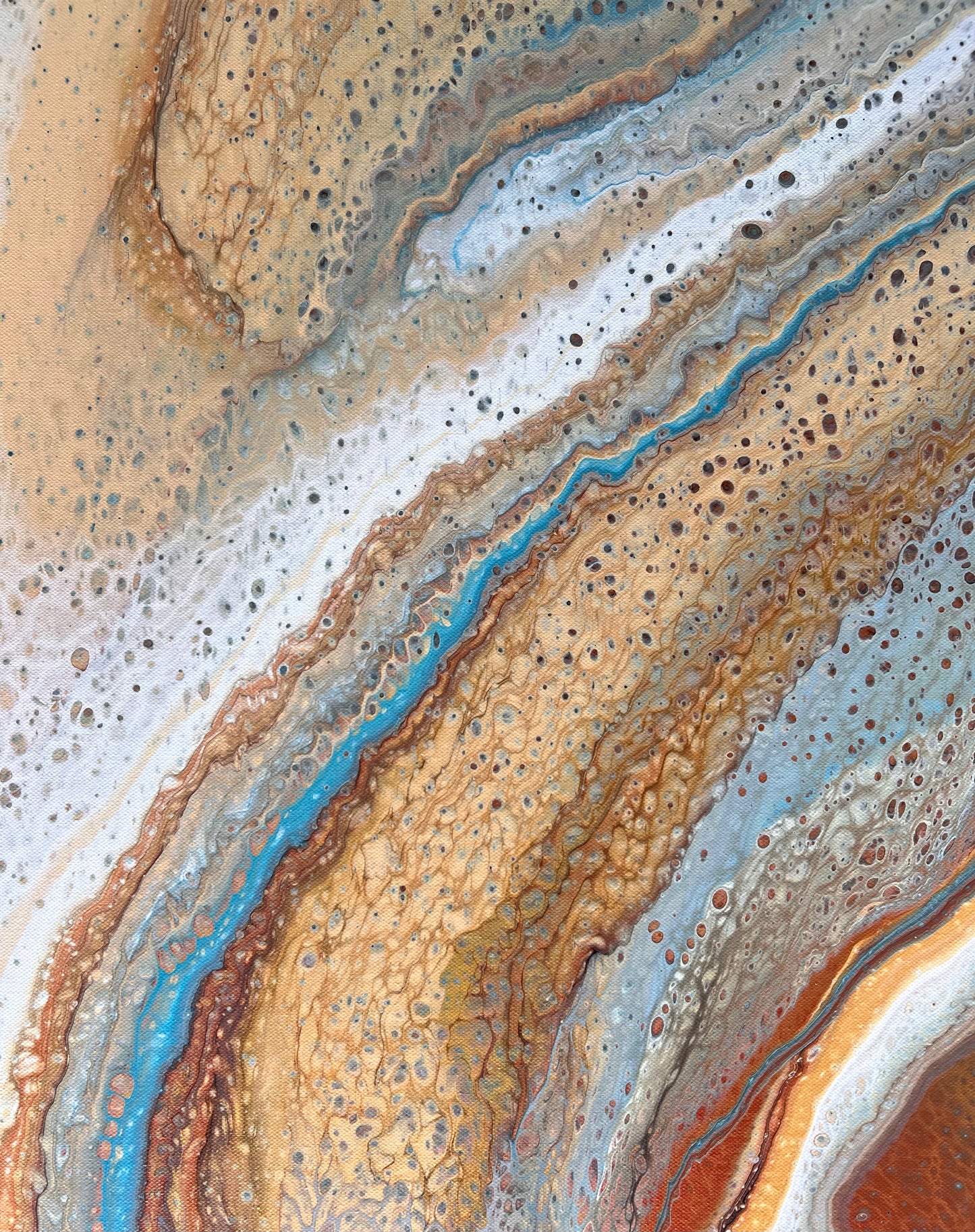Earth's Currents | Extra Large Original Abstract Painting 183x91.5cm by Angela Roskell