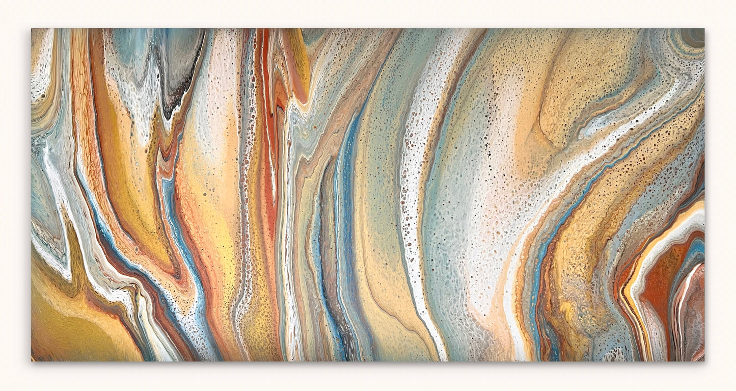 Earth's Currents | Extra Large Original Abstract Painting 183x91.5cm by Angela Roskell