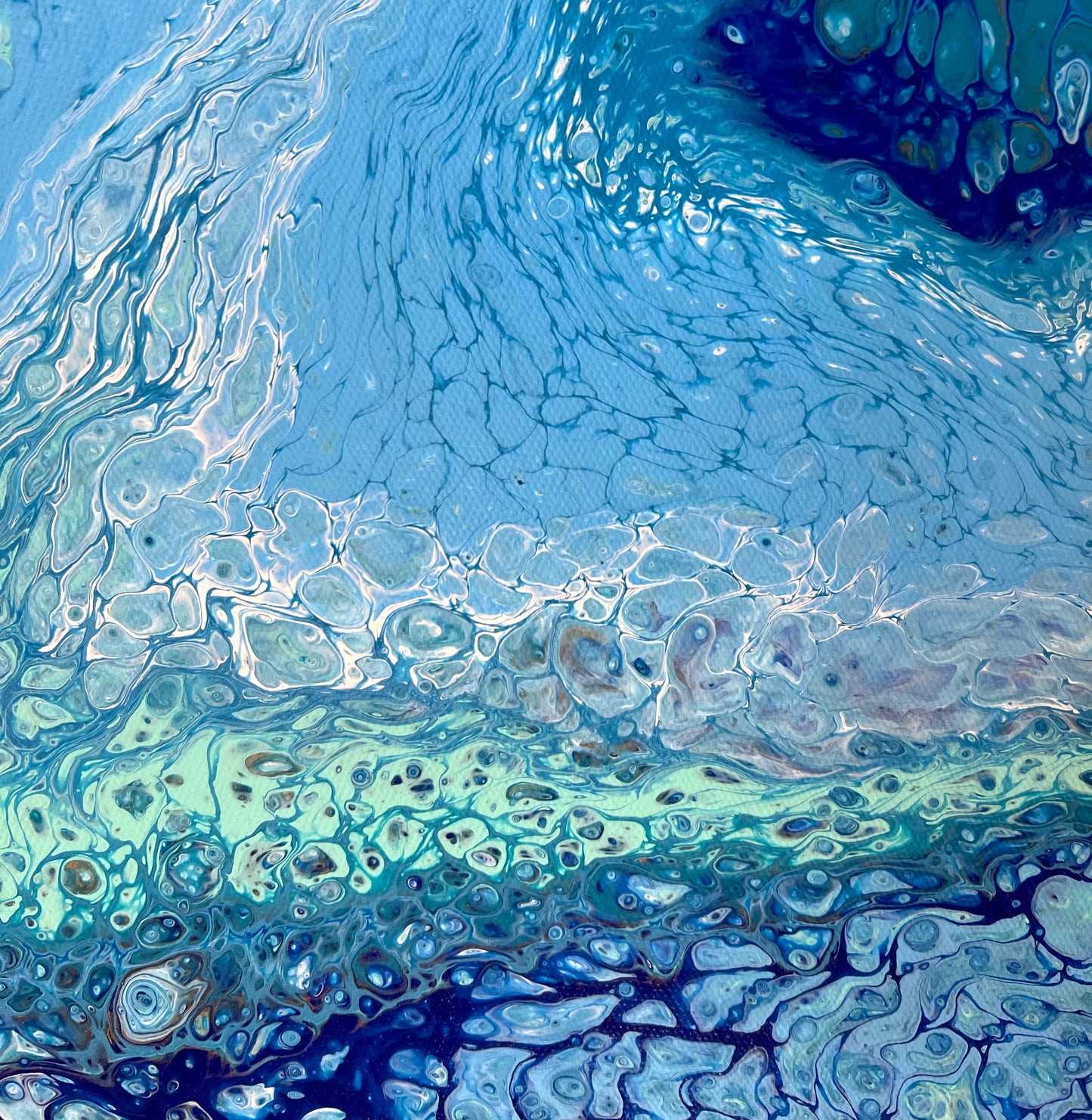 Adrift | Extra Large Original Abstract Painting 152x61.5cm by Aussie Artist Angela Roskell