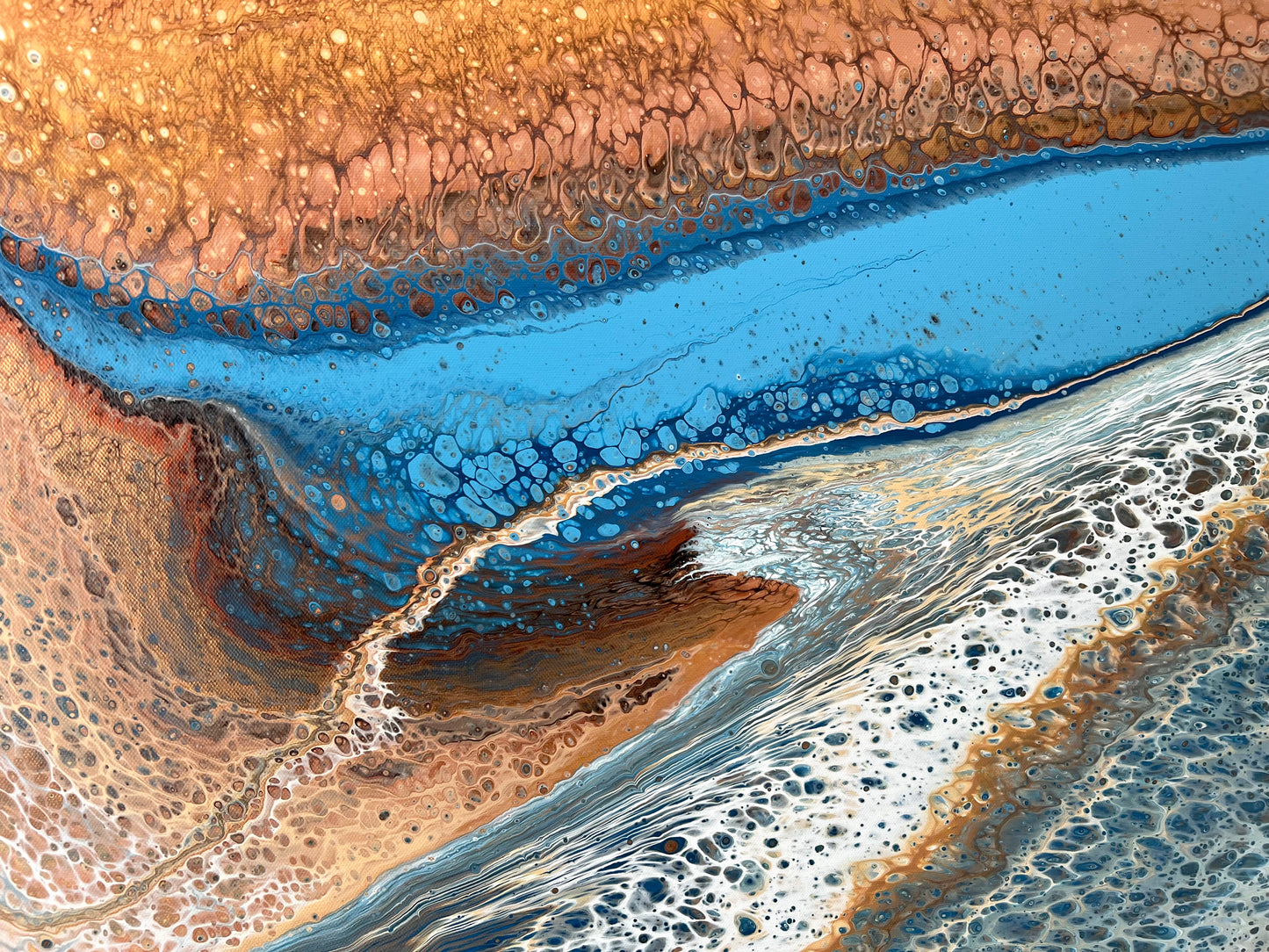 Earth's Lure | Extra Large Original Abstract Painting 183x91.5cm by Angela Roskell