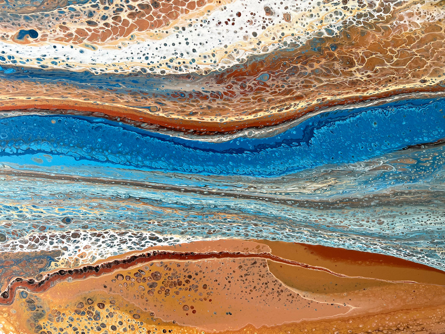 Earth's Lure | Extra Large Original Abstract Painting 183x91.5cm by Angela Roskell