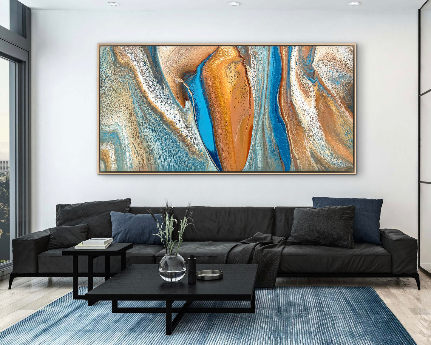 Earth's Lure | Extra Large Original Abstract Painting 183x91.5cm by Angela Roskell