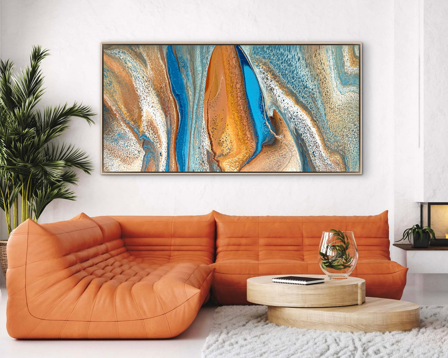 Earth's Lure | Extra Large Original Abstract Painting 183x91.5cm by Angela Roskell