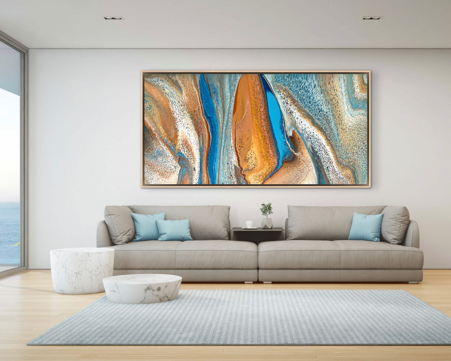 Earth's Lure | Extra Large Original Abstract Painting 183x91.5cm by Angela Roskell