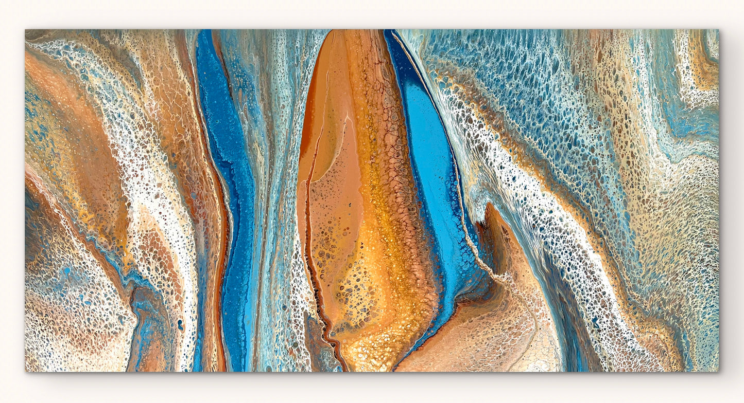 Earth's Lure | Extra Large Original Abstract Painting 183x91.5cm by Angela Roskell