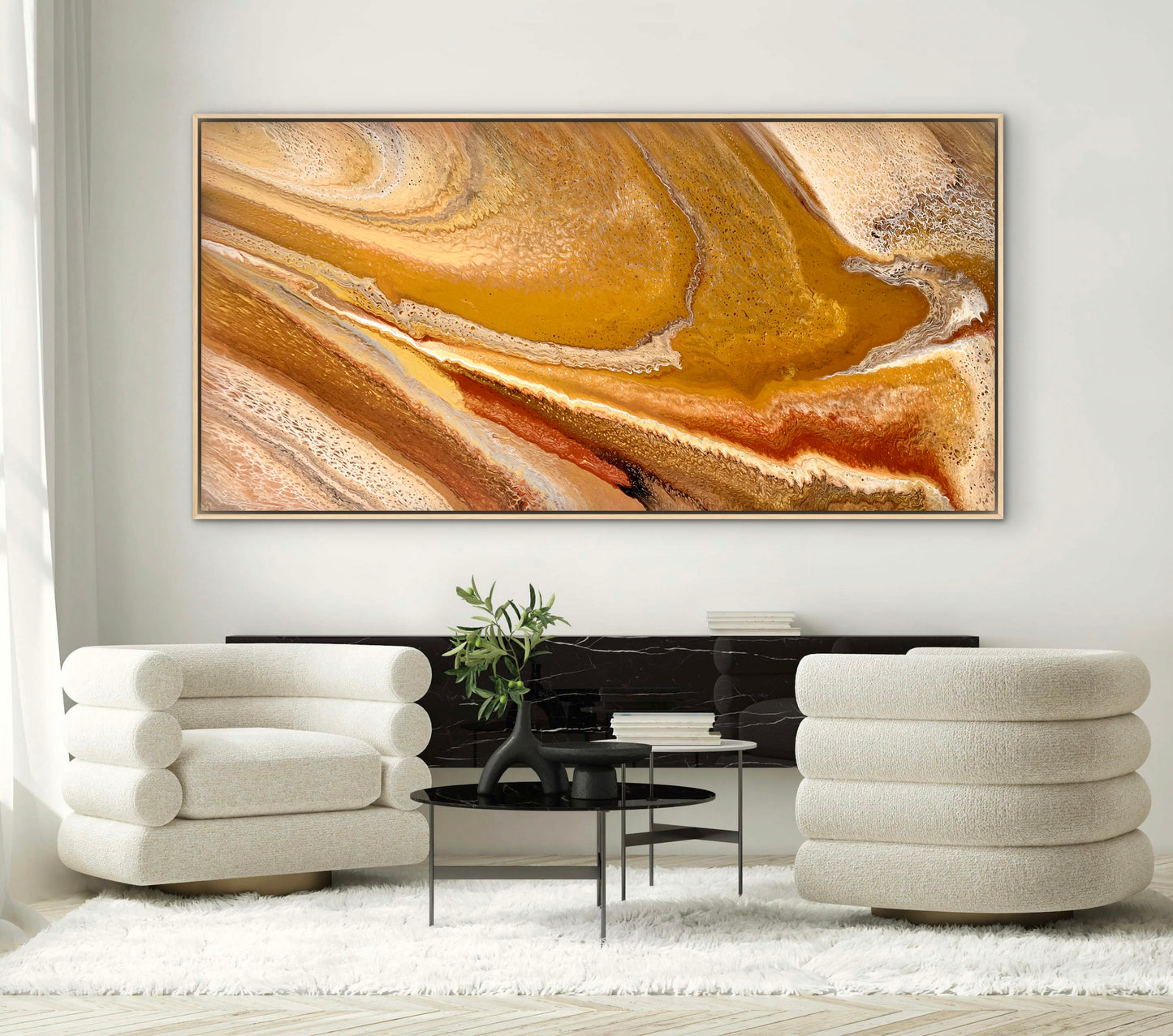 Sunset Ridge | Extra Large Statement Original Painting 183x91.5cm by Angela Roskell