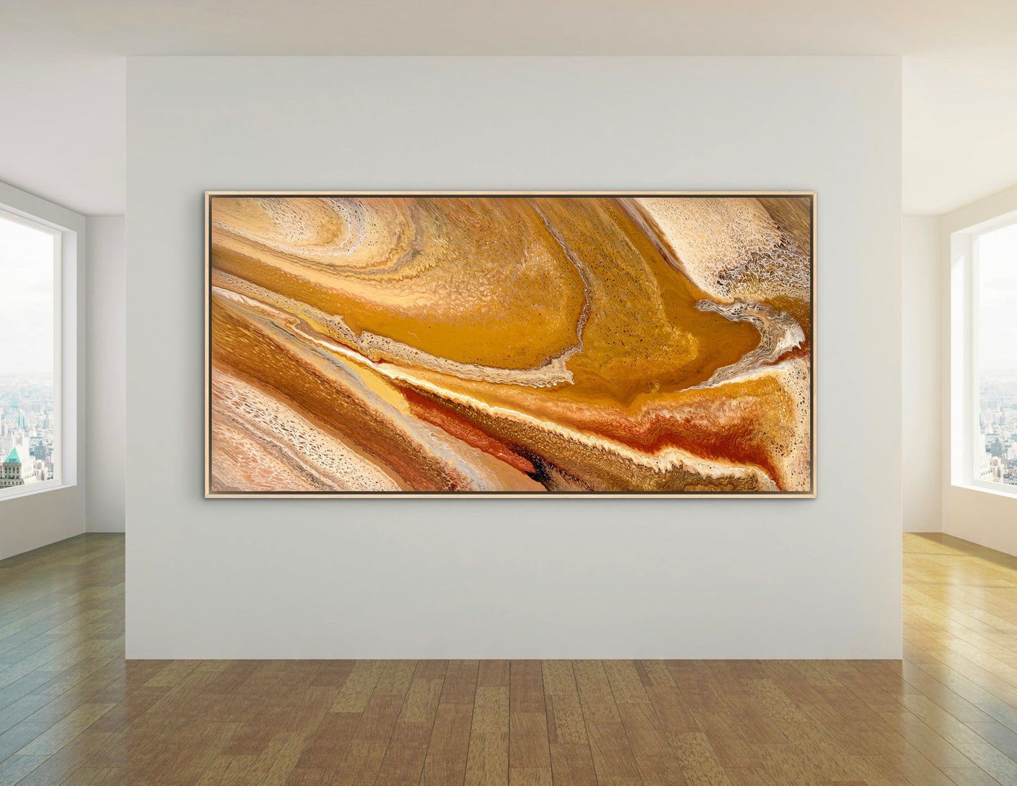 Sunset Ridge | Extra Large Statement Original Painting 183x91.5cm by Angela Roskell