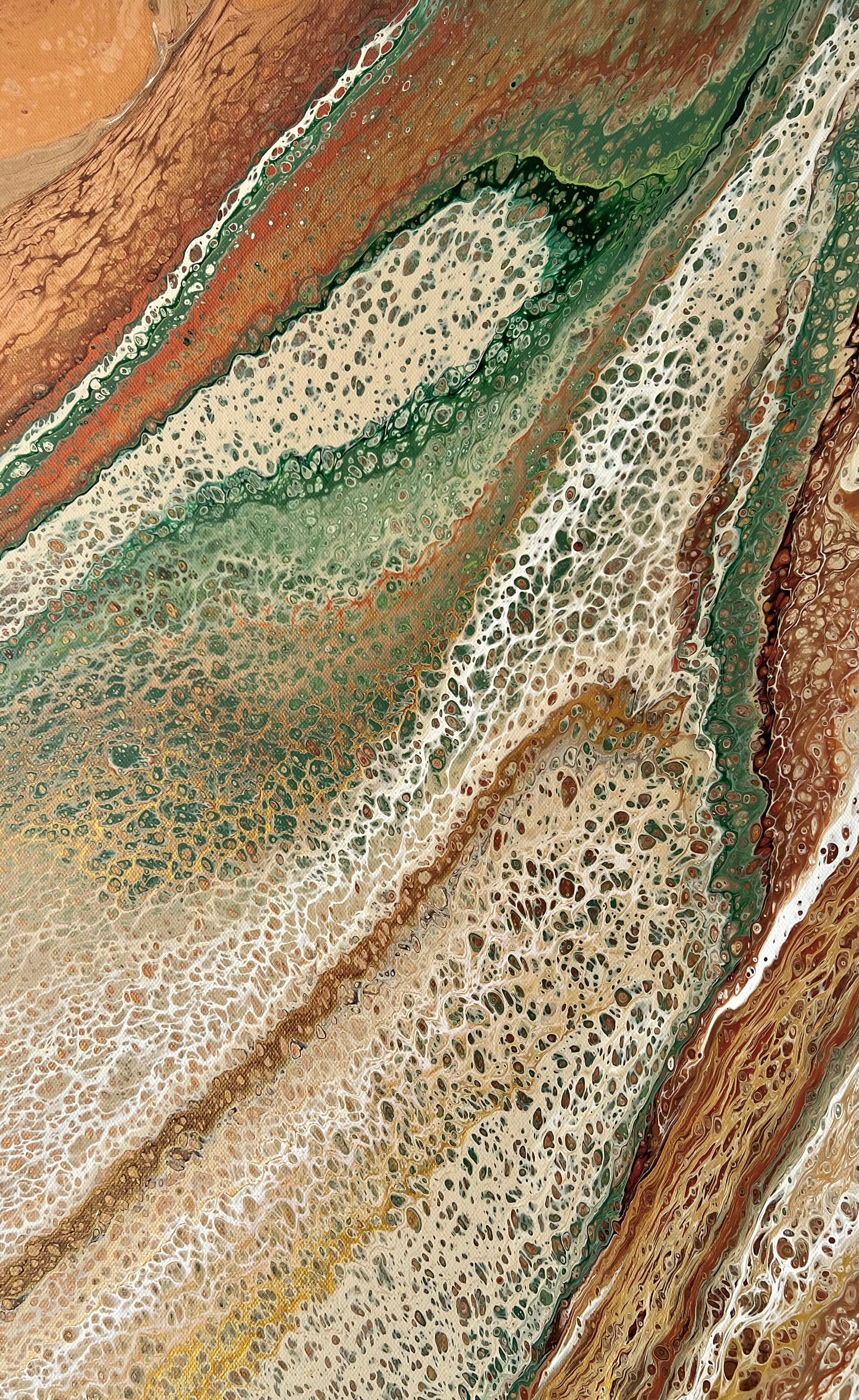 Nature's Passage | Extra Large Original Abstract Painting 183x91.5cm by Angela Roskell