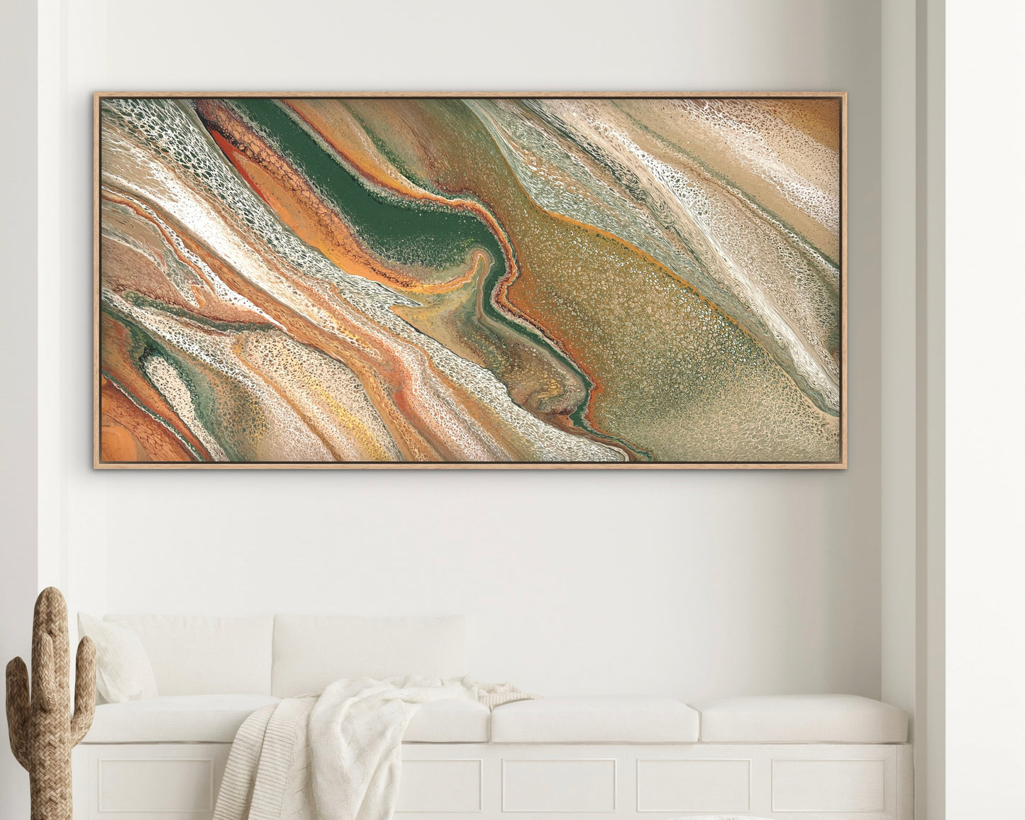 Nature's Passage | Extra Large Original Abstract Painting 183x91.5cm by Angela Roskell