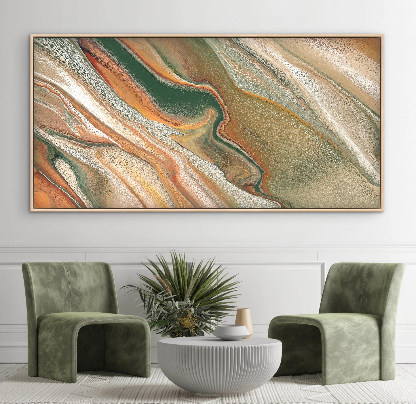 Nature's Passage | Extra Large Original Abstract Painting 183x91.5cm by Angela Roskell