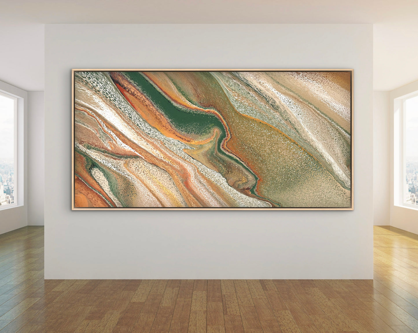 Nature's Passage | Extra Large Original Abstract Painting 183x91.5cm by Angela Roskell
