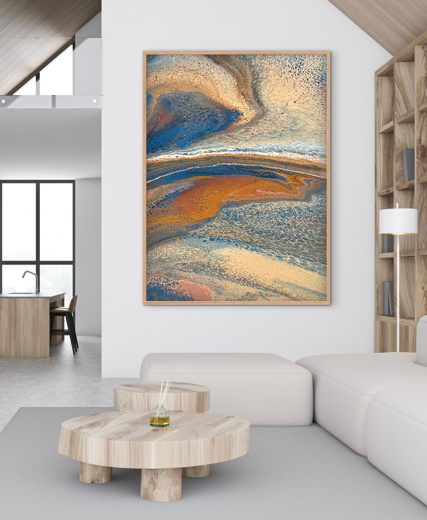 Mineral Drift | Large Original Abstract Acrylic Painting 122x91.5cm by Australian Artist Angela Roskell