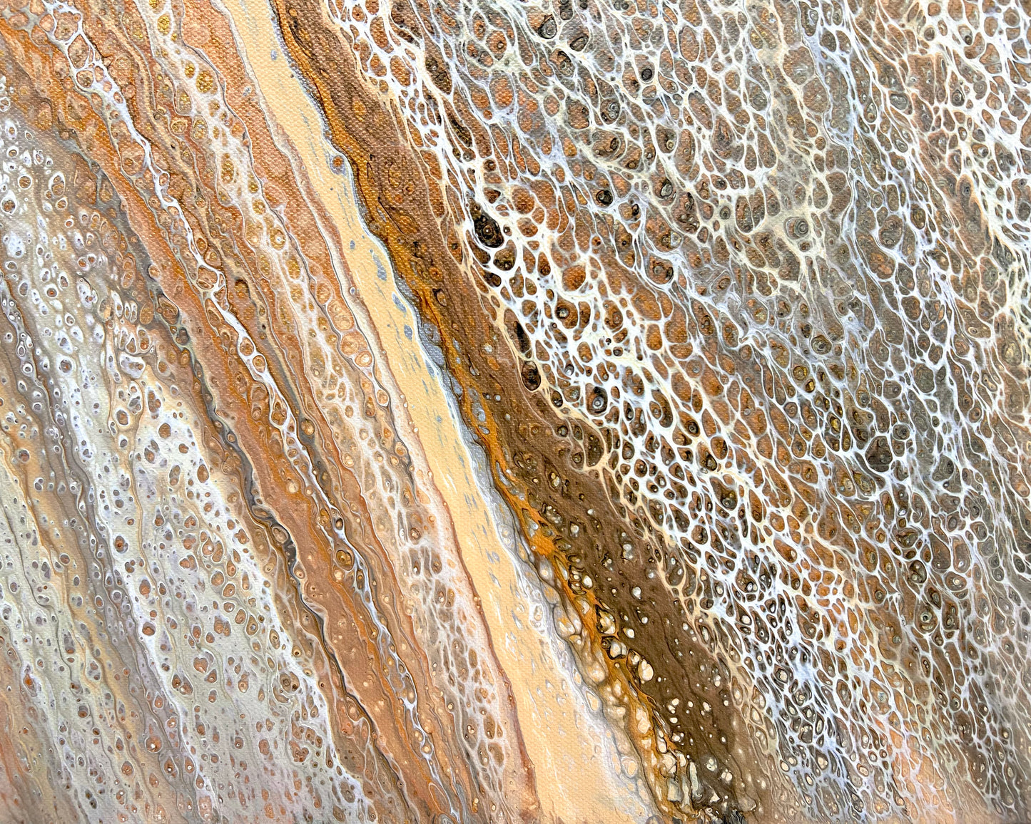 Sandstone Plains | Extra Large Original Abstract Painting 152x61.5cm by Angela Roskell