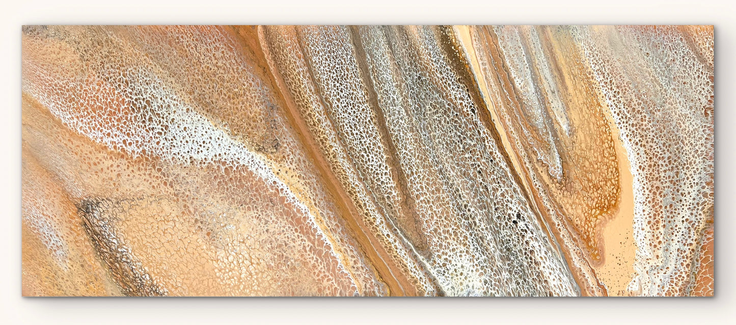 Sandstone Plains | Extra Large Original Abstract Painting 152x61.5cm by Angela Roskell