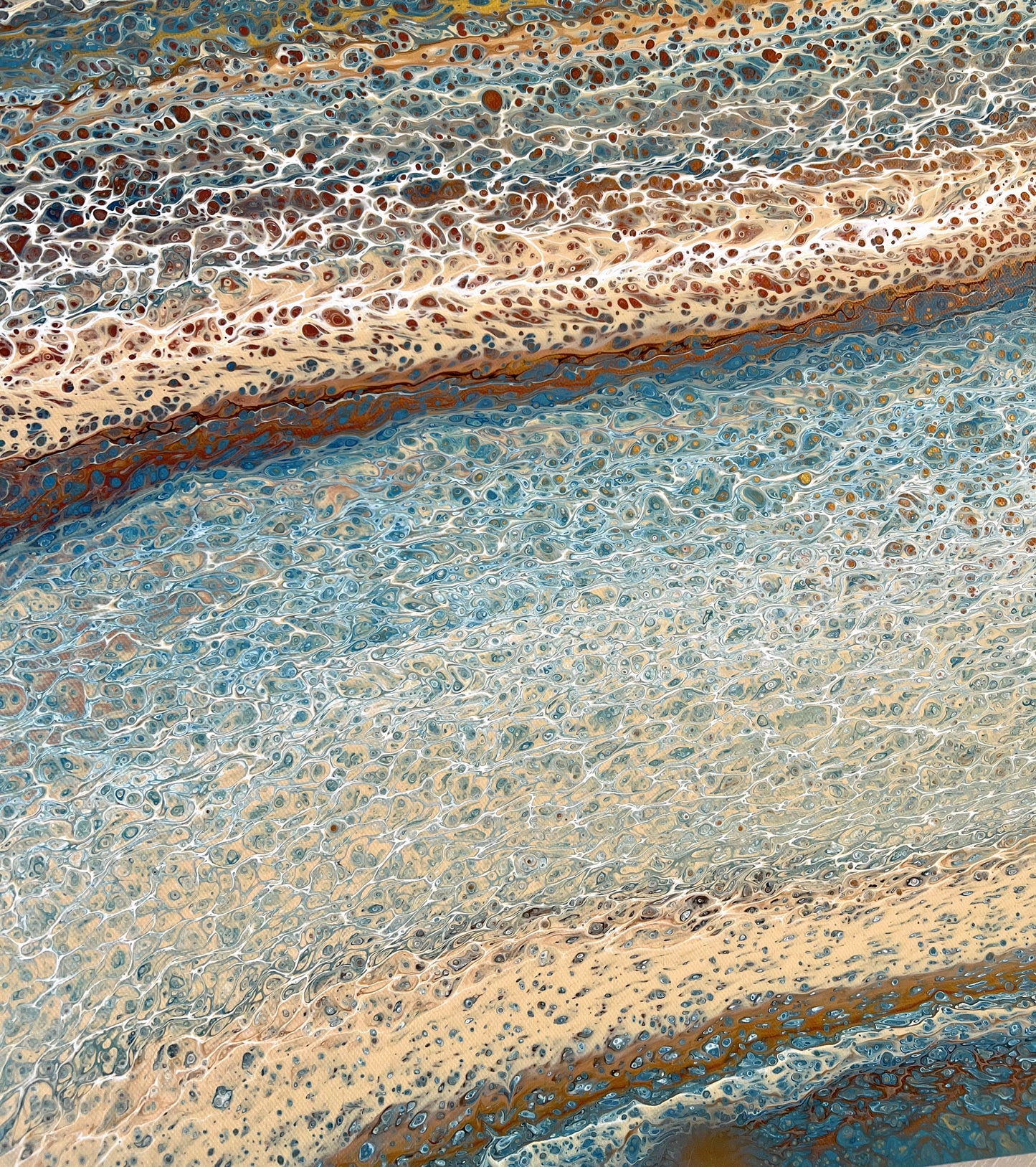 Mineral Sands | Extra Large Original Abstract Painting 183x91.5cm by Angela Roskell