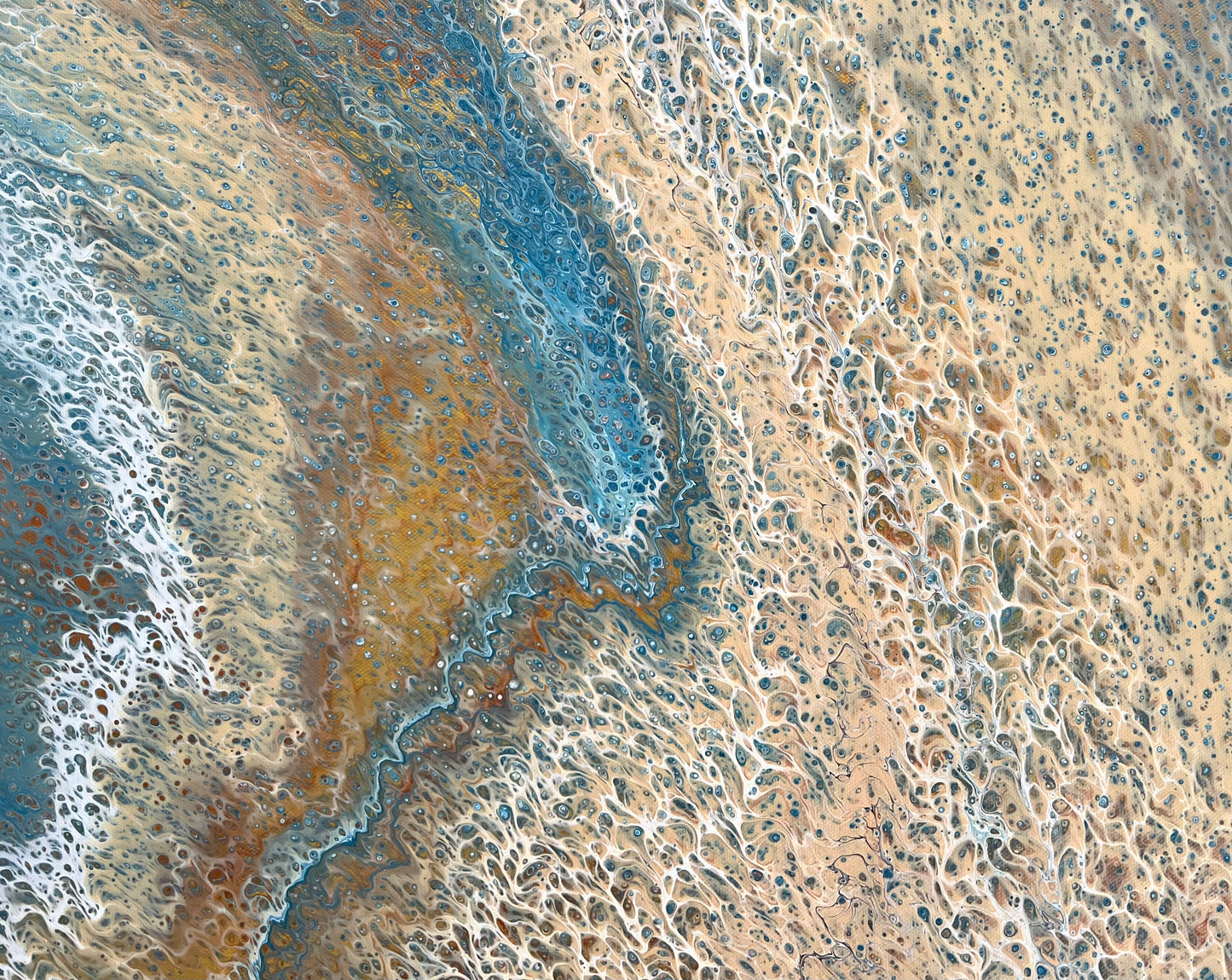 Mineral Sands | Extra Large Original Abstract Painting 183x91.5cm by Angela Roskell