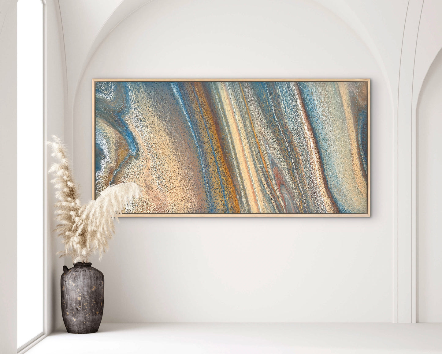 Mineral Sands | Extra Large Original Abstract Painting 183x91.5cm by Angela Roskell