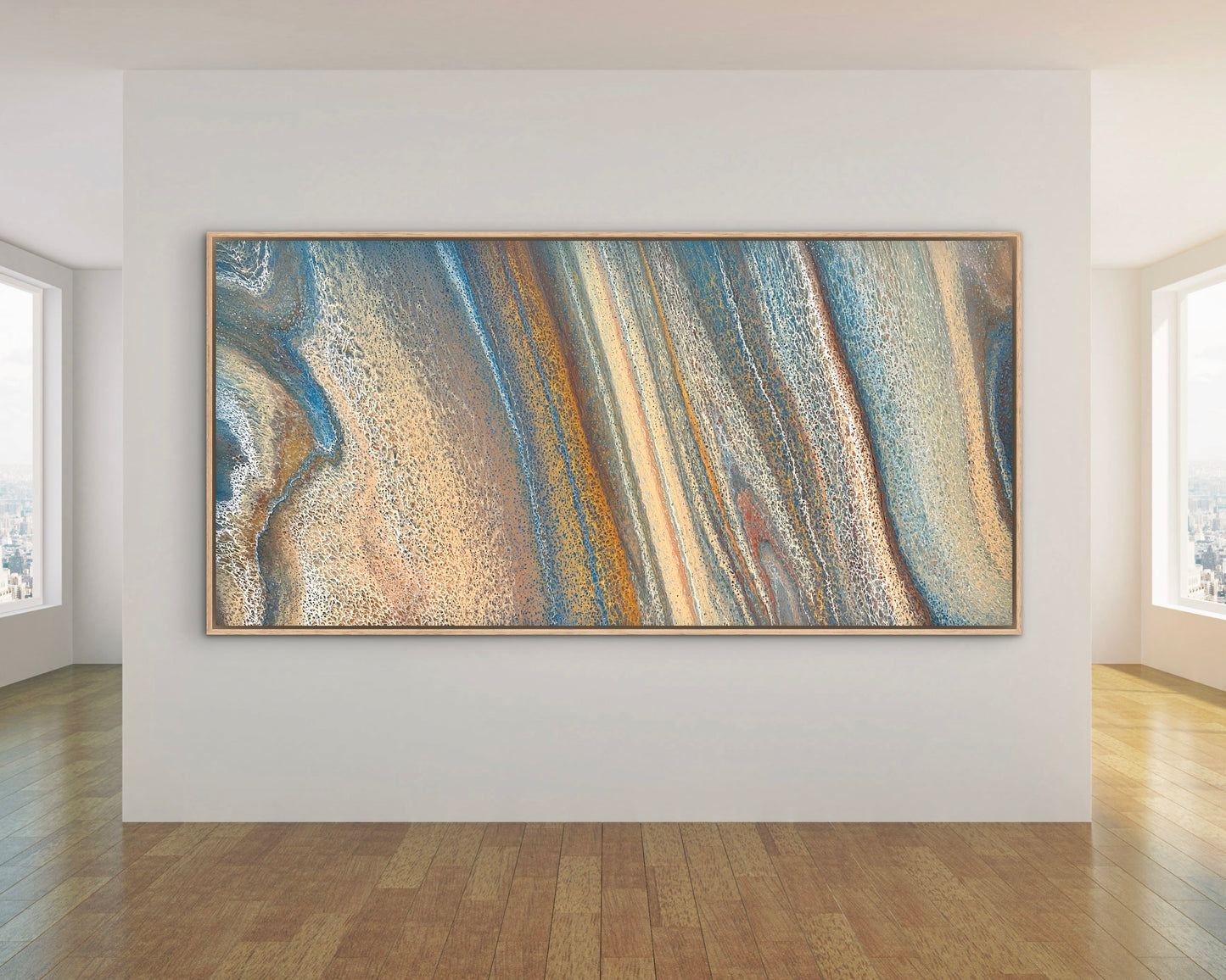 Mineral Sands | Extra Large Original Abstract Painting 183x91.5cm by Angela Roskell