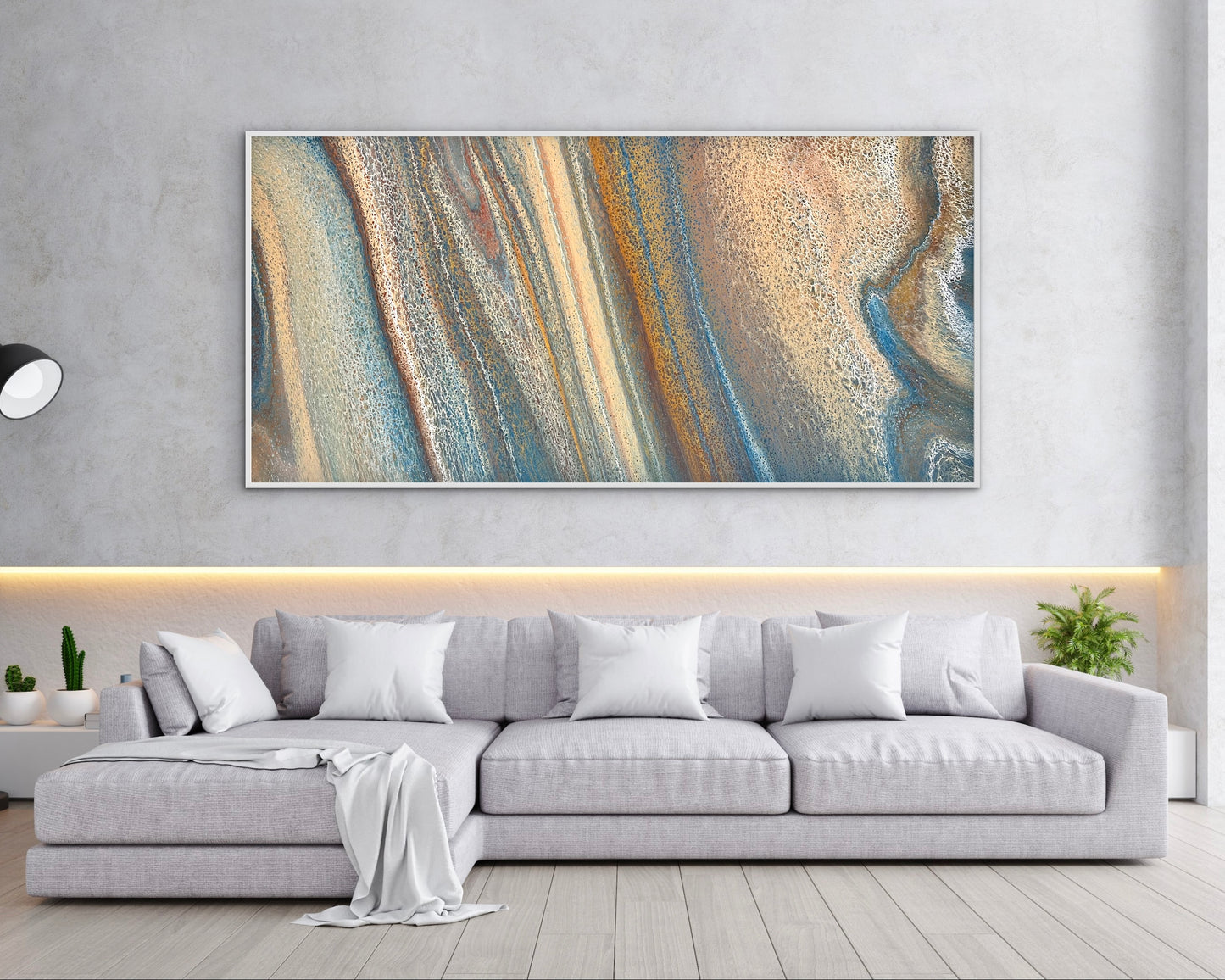 Mineral Sands | Extra Large Original Abstract Painting 183x91.5cm by Angela Roskell
