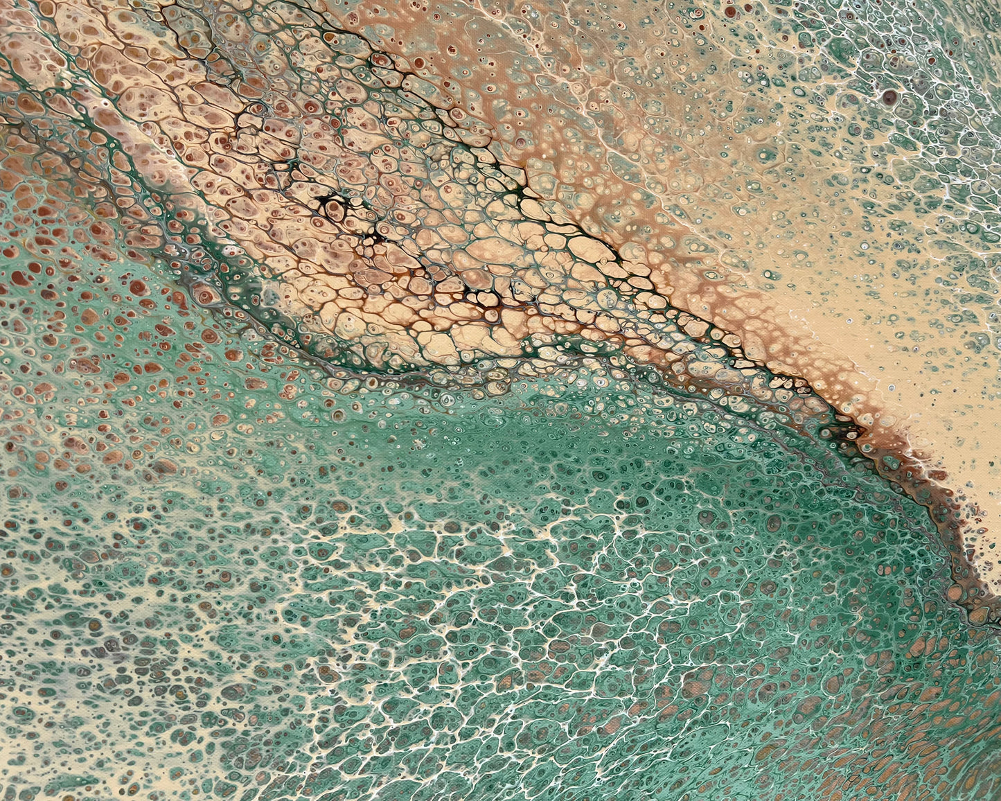Nature's Veil | Extra Large Original Abstract Painting 152x101.5cm by Angela Roskell