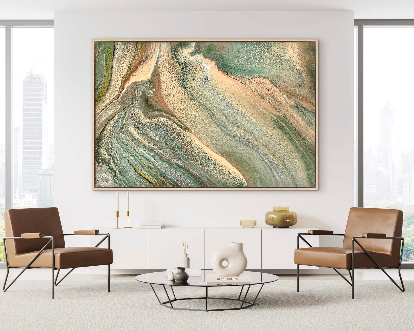 Nature's Veil | Extra Large Original Abstract Painting 152x101.5cm by Angela Roskell