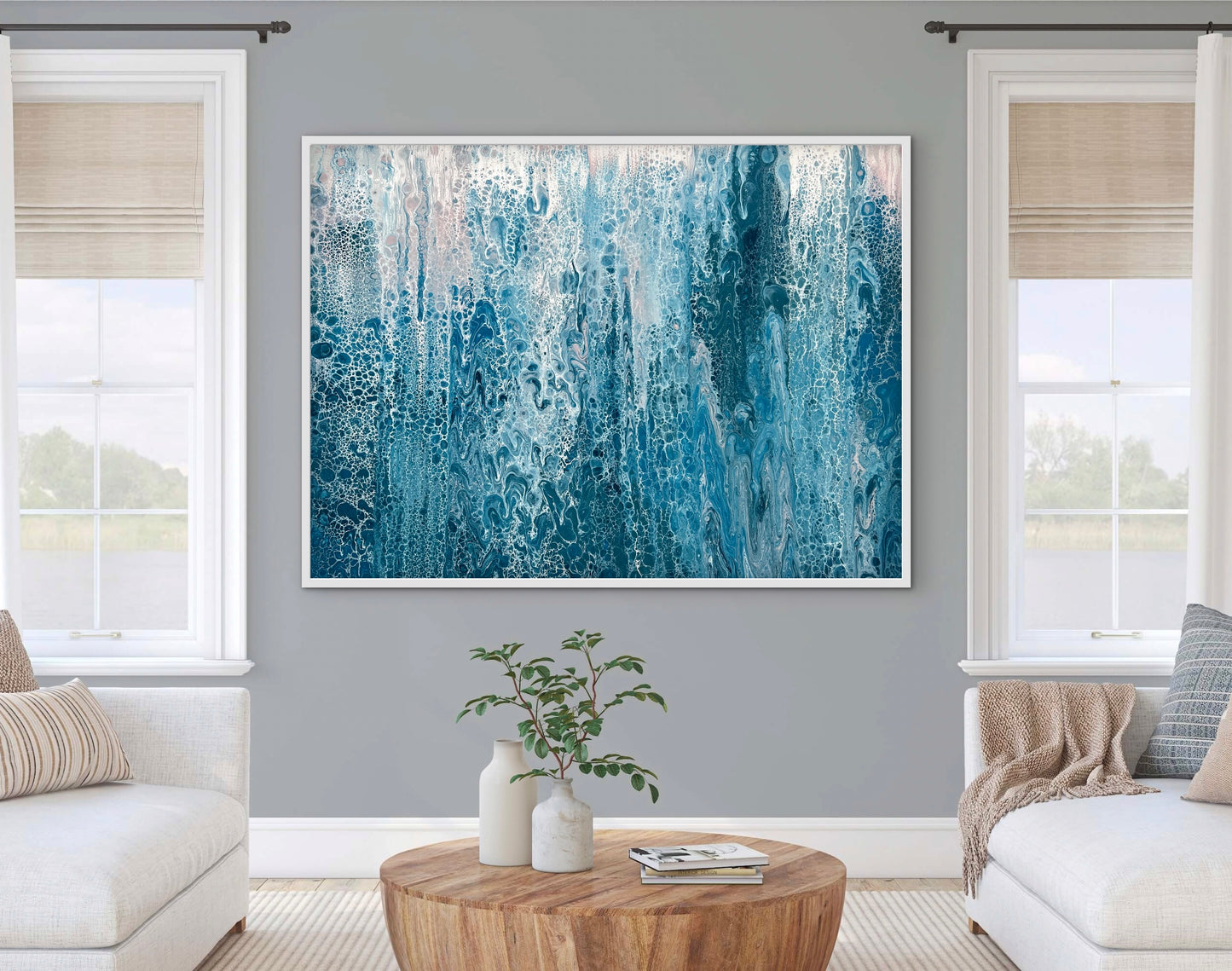 Gently Drifts | Large Original Abstract Acrylic Painting 122x91.5cm by Angela Roskell