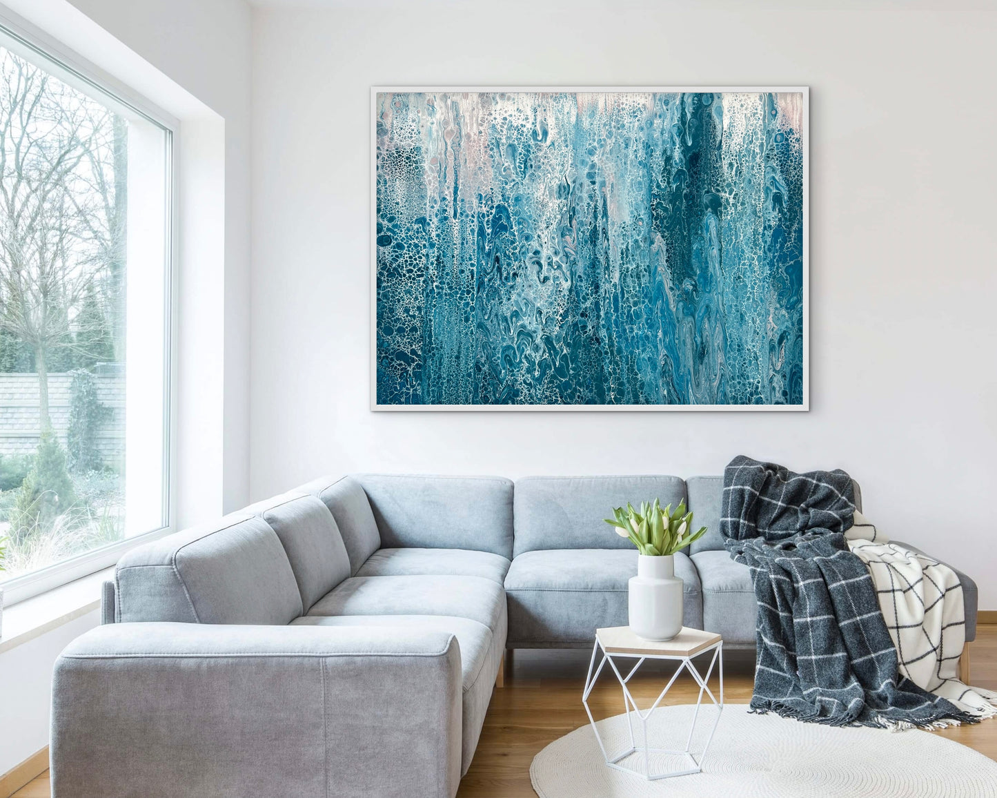 Gently Drifts | Large Original Abstract Acrylic Painting 122x91.5cm by Angela Roskell