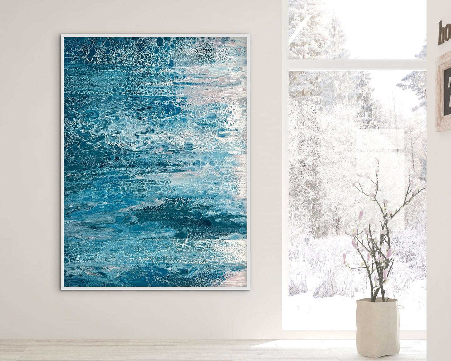 Gently Drifts | Large Original Abstract Acrylic Painting 122x91.5cm by Angela Roskell