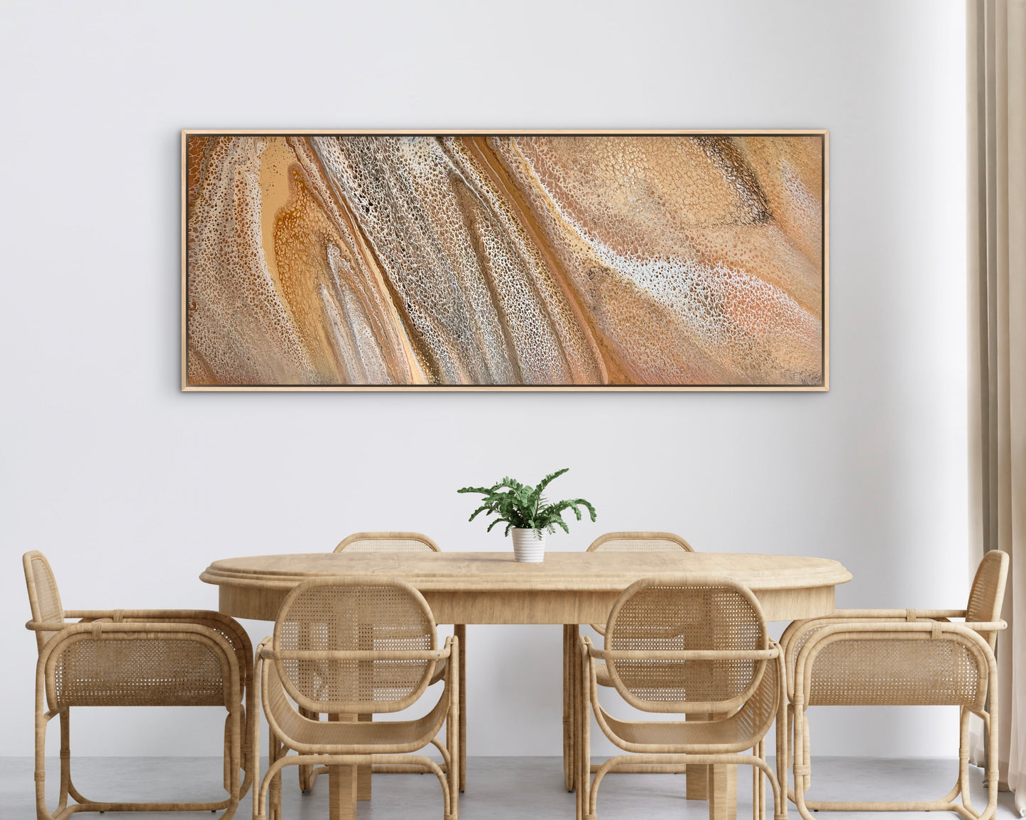 Sandstone Plains | Extra Large Original Abstract Painting 152x61.5cm by Angela Roskell