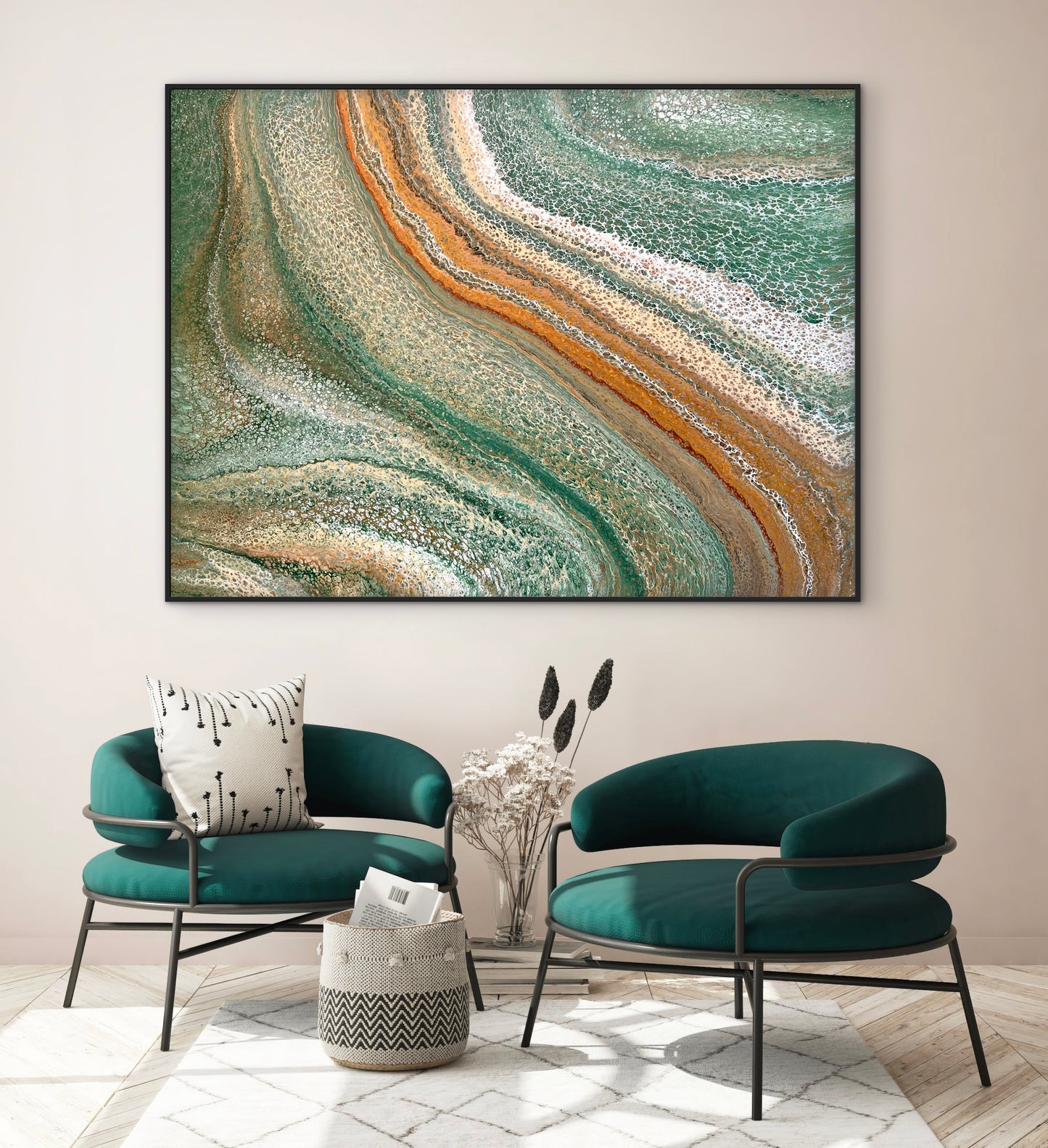 Nature's Pass | Large Original Abstract Acrylic Painting 122x91.5cm by Angela Roskell