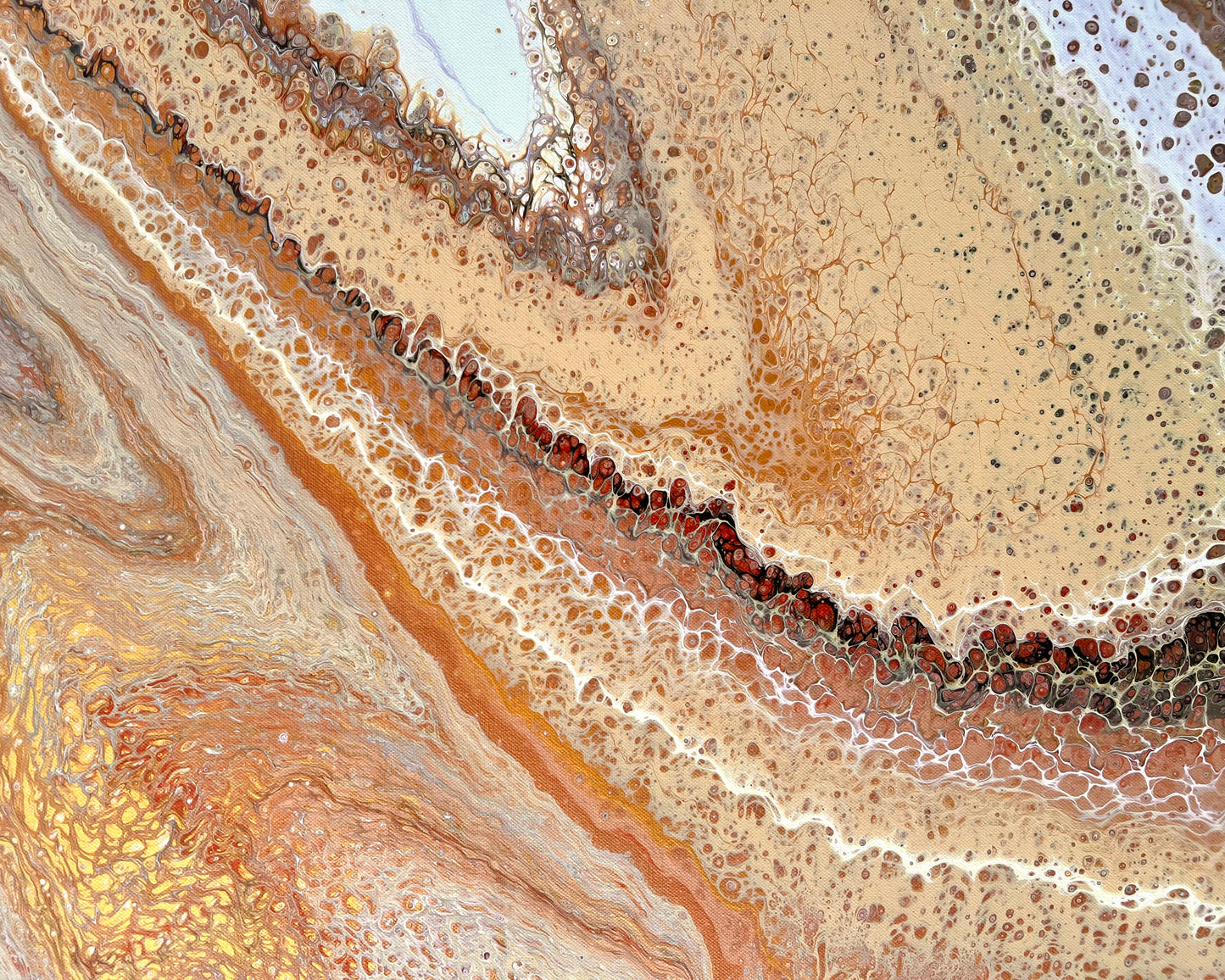 Earth's Traces | Extra Large Original Abstract Painting 183x91.5cm by Angela Roskell