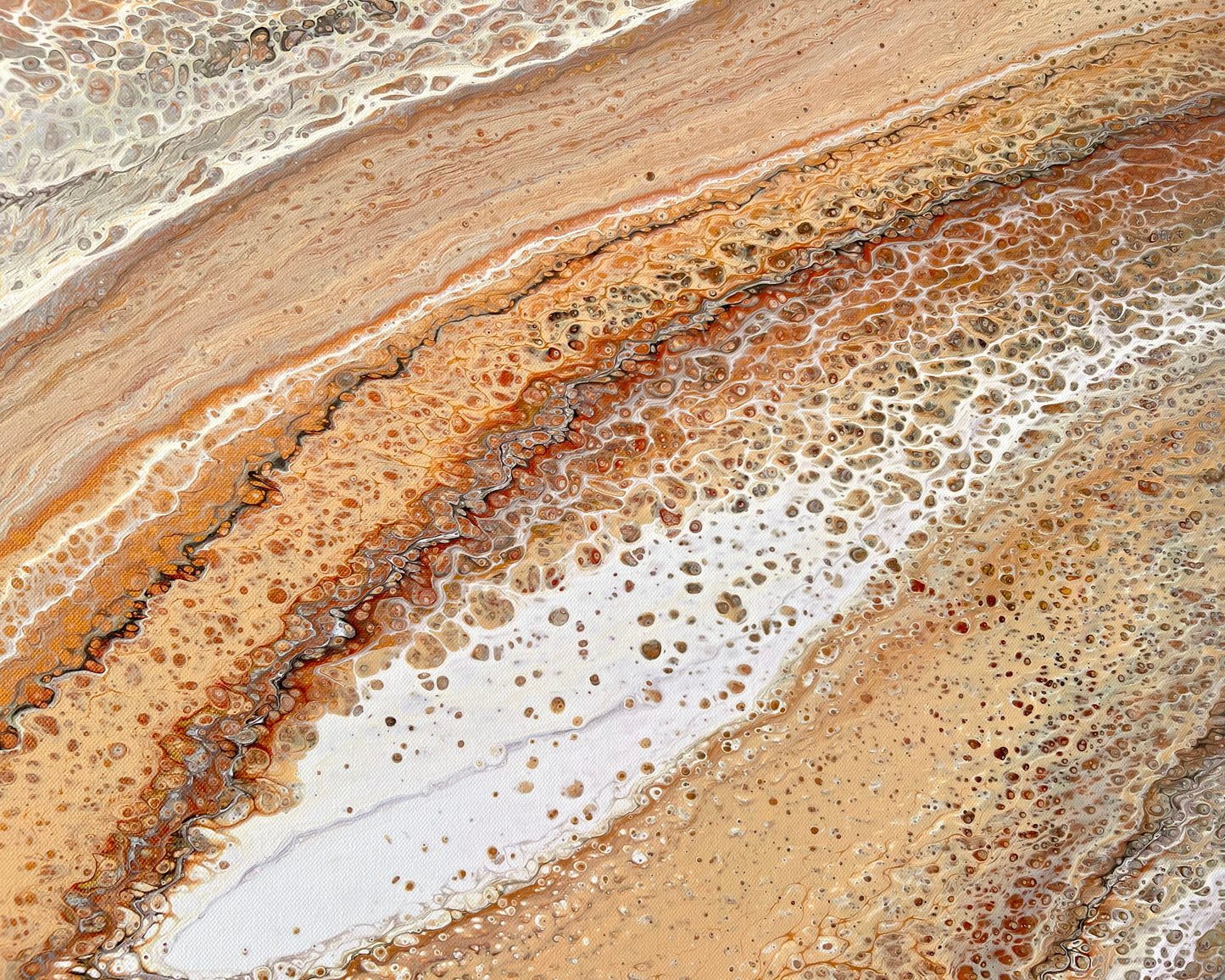 Earth's Traces | Extra Large Original Abstract Painting 183x91.5cm by Angela Roskell