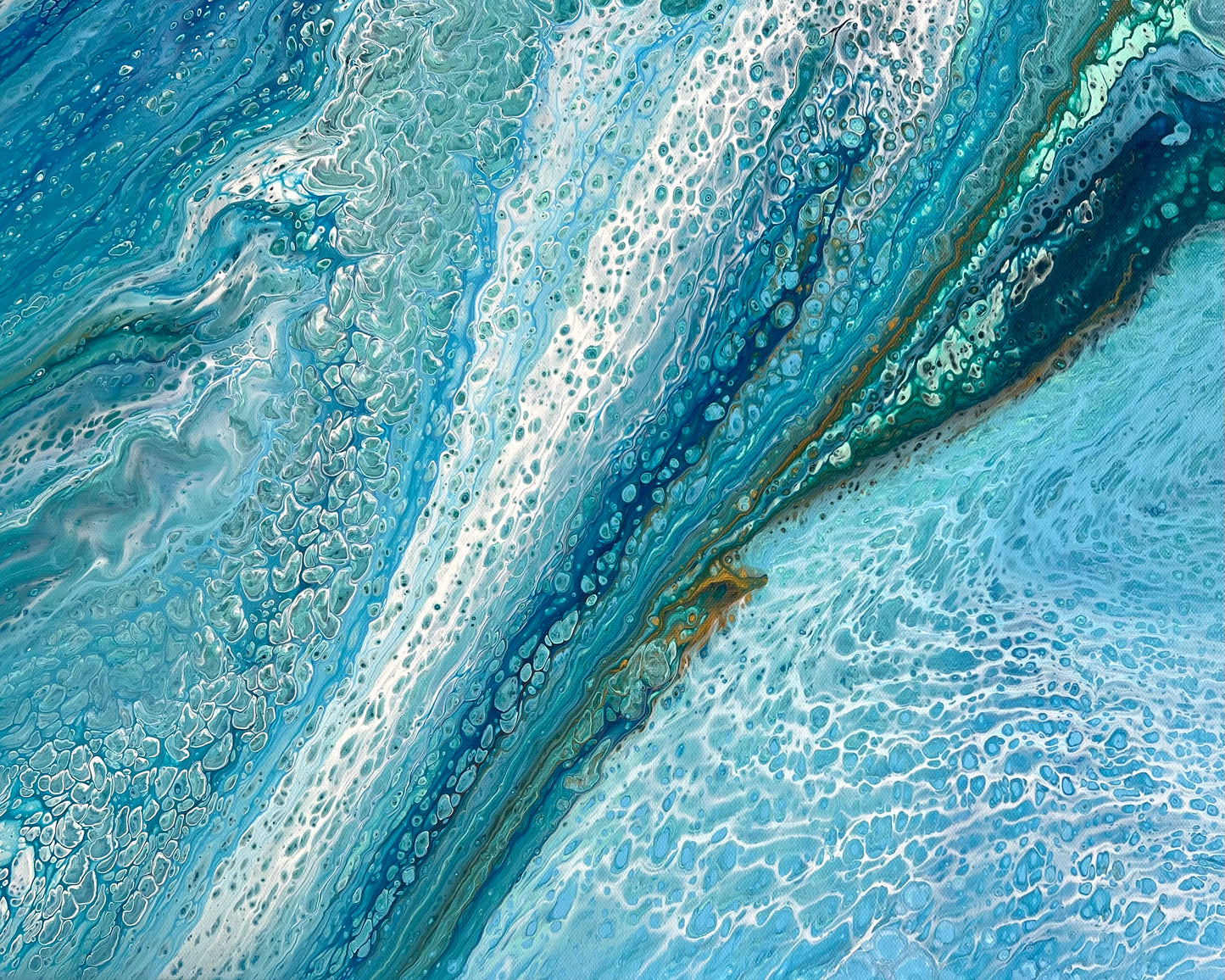 Living Tide | 152x61.5cm Original Abstract Painting by Angela Roskell