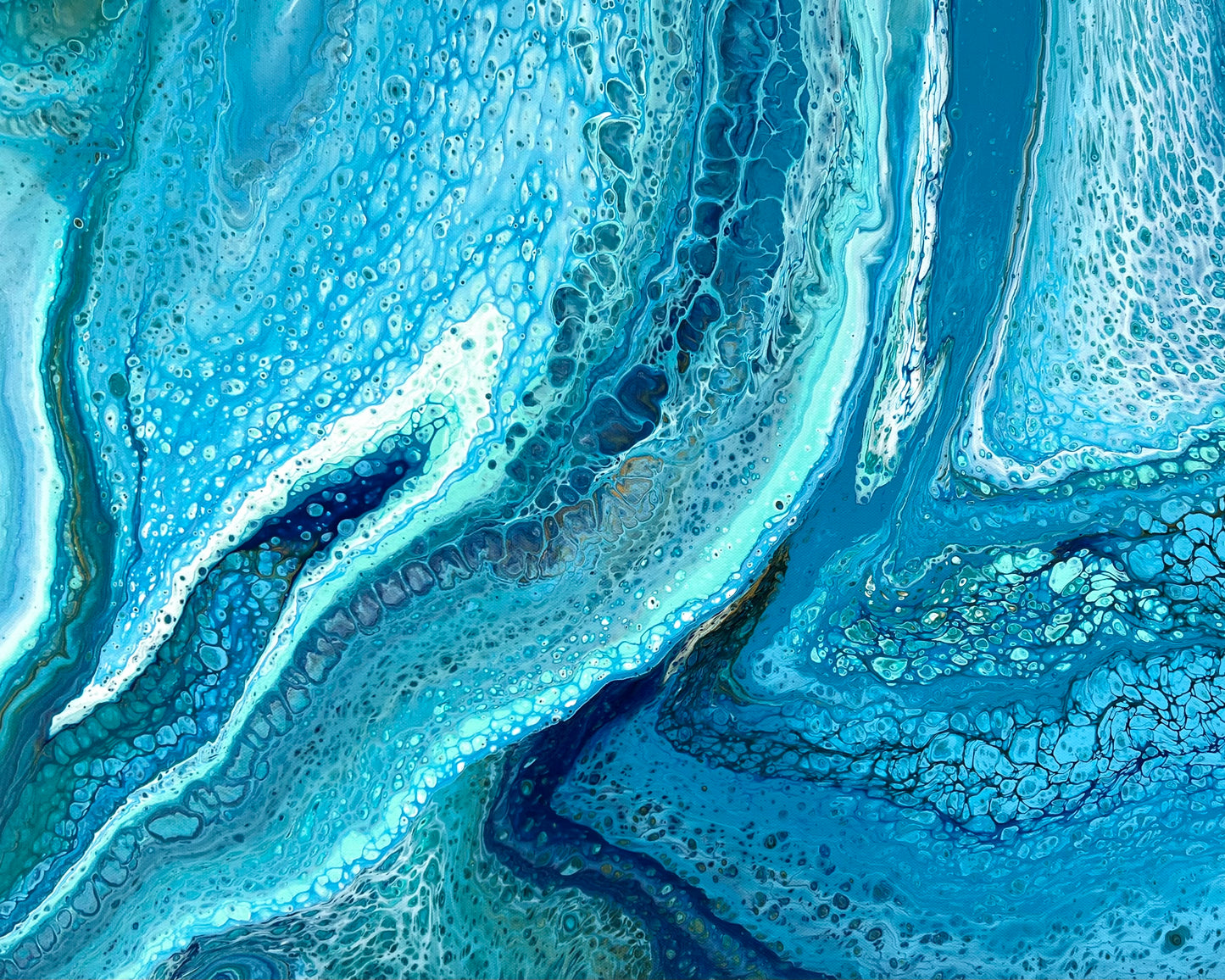 Living Tide | 152x61.5cm Original Abstract Painting by Angela Roskell