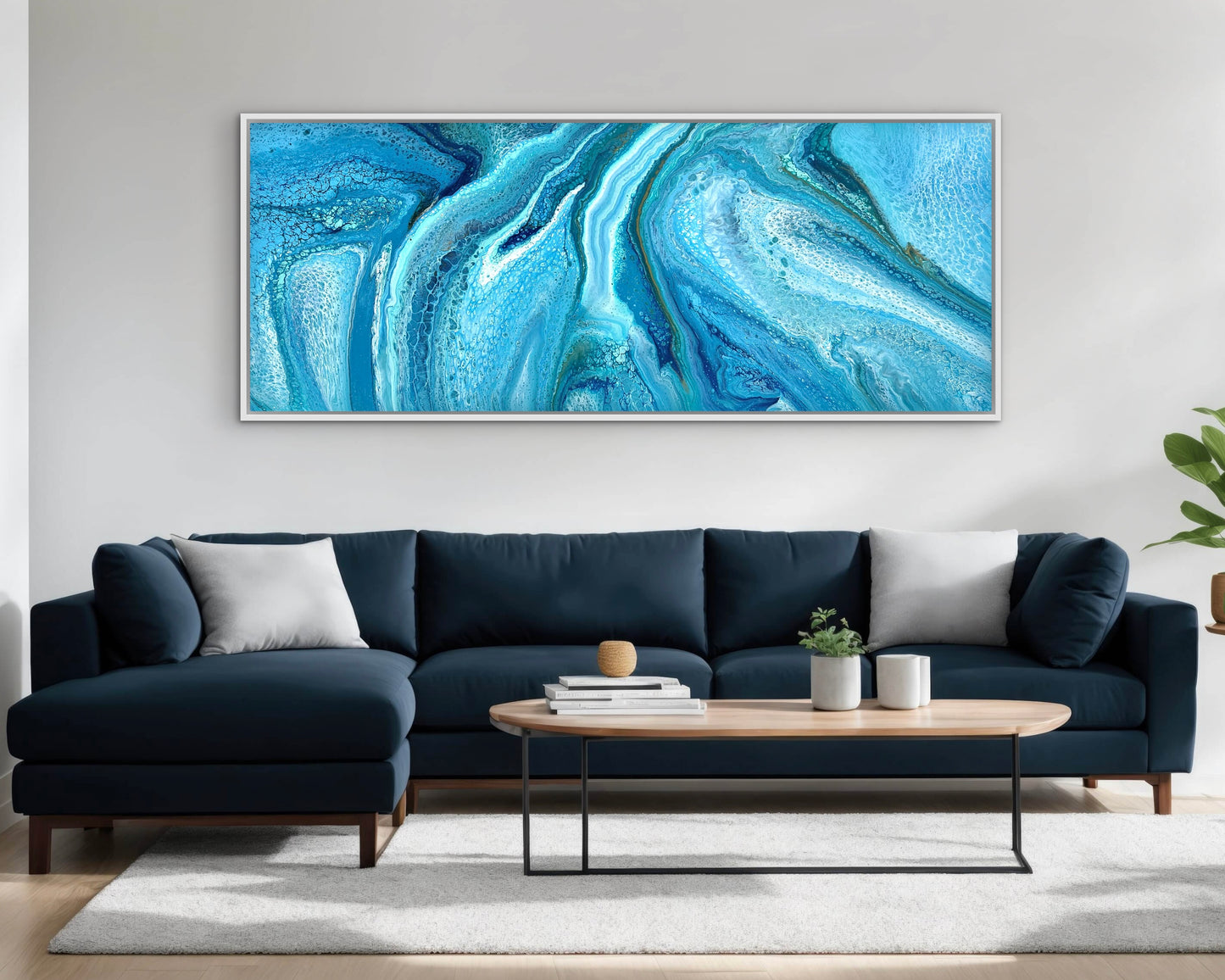 Living Tide | 152x61.5cm Original Abstract Painting by Angela Roskell