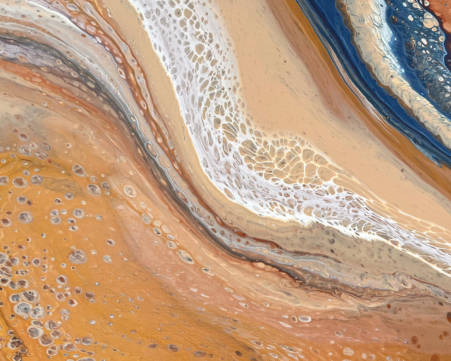 Blue Oasis | 152x61.5cm Original Abstract Painting by Angela Roskell