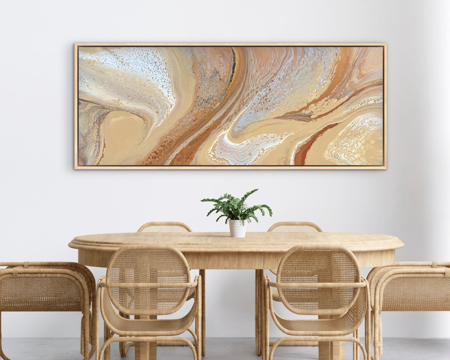 Golden Drift | 152x61.5cm Original Abstract Painting by Angela Roskell
