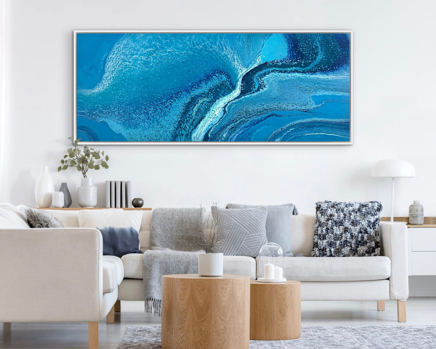 Ocean Twist | 152x61.5cm Original Abstract Painting by Angela Roskell