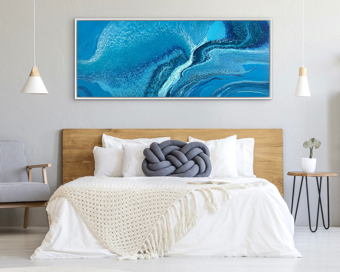 Ocean Twist | 152x61.5cm Original Abstract Painting by Angela Roskell