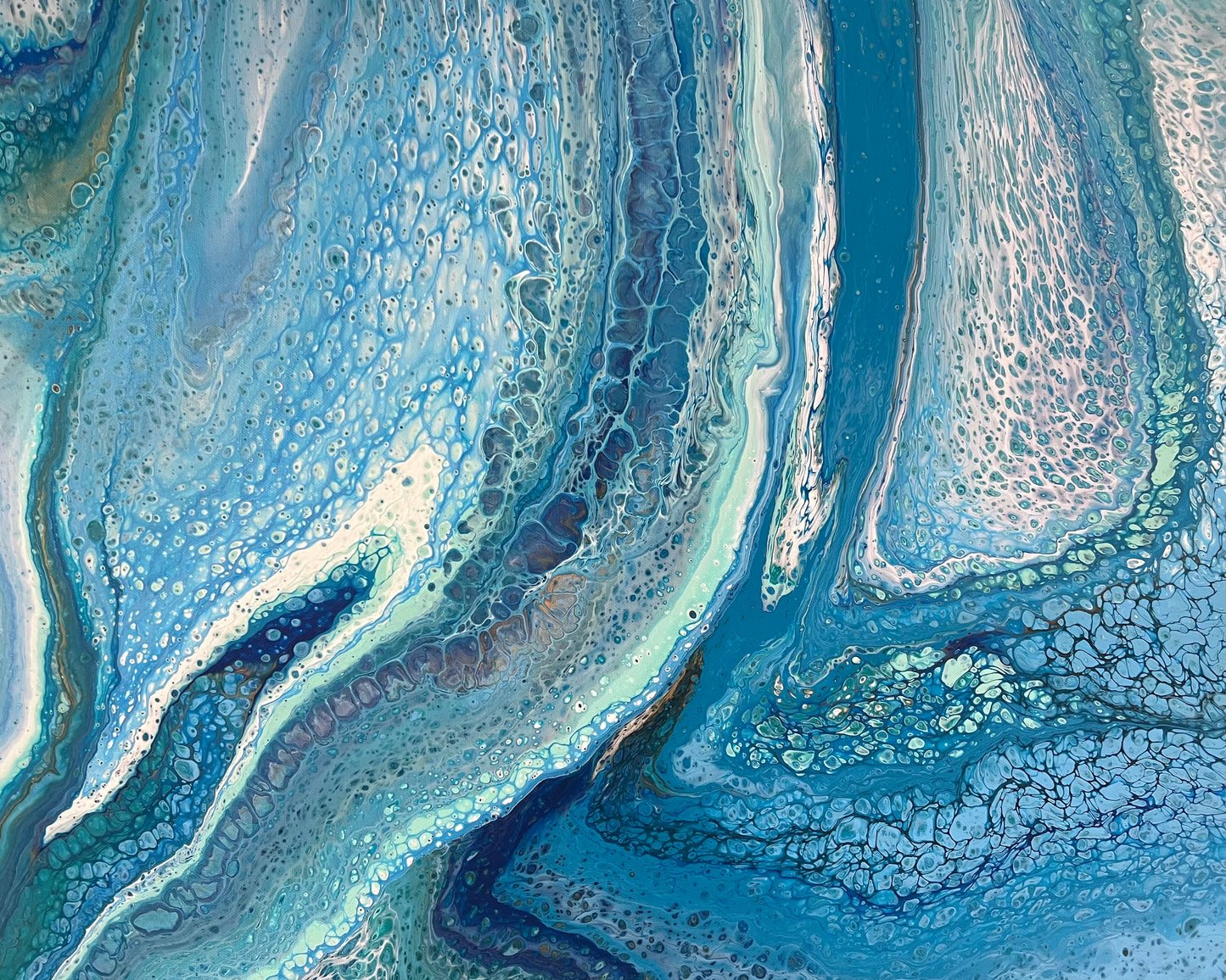 Living Tide | 152x61.5cm Original Abstract Painting by Angela Roskell
