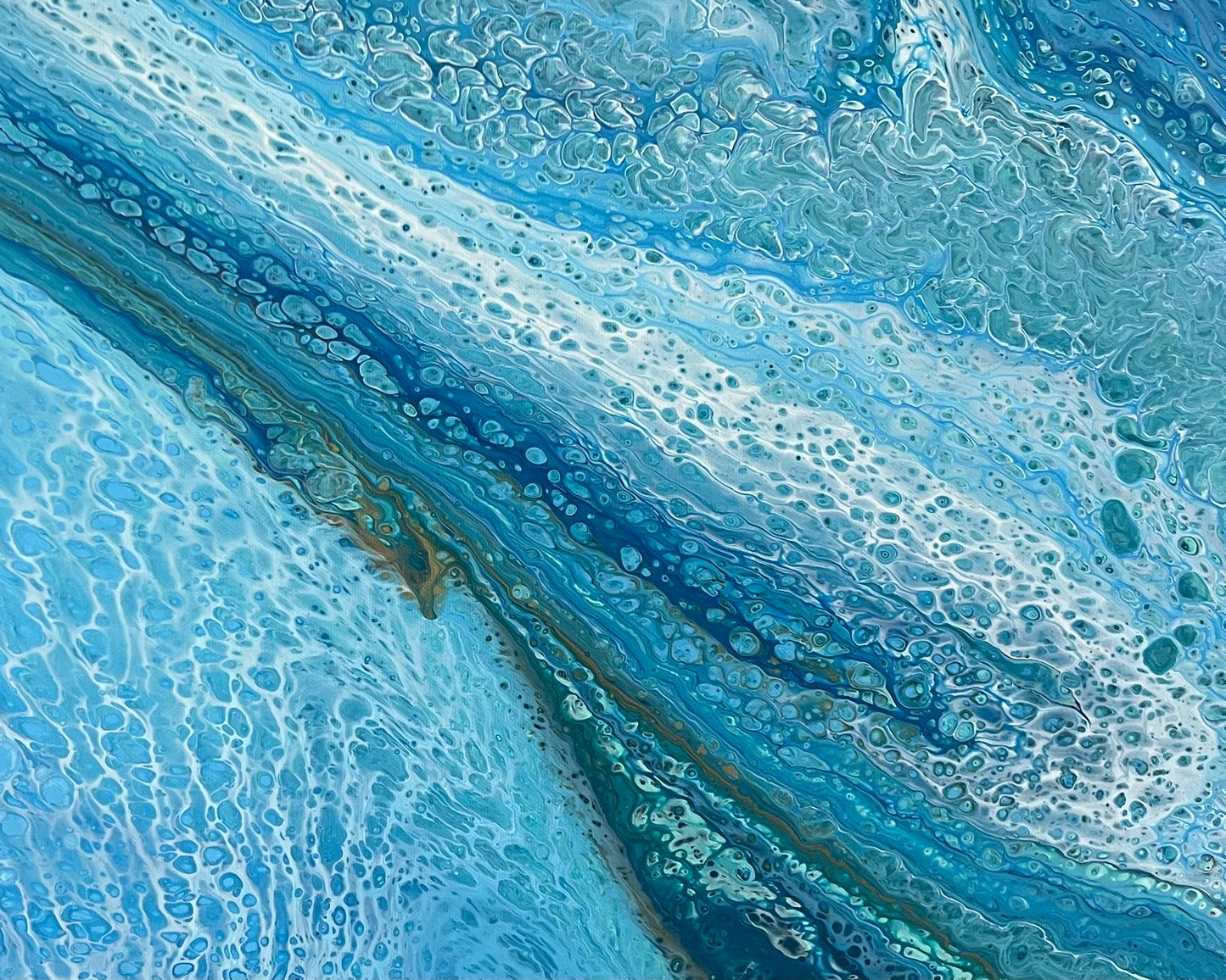 Living Tide | 152x61.5cm Original Abstract Painting by Angela Roskell